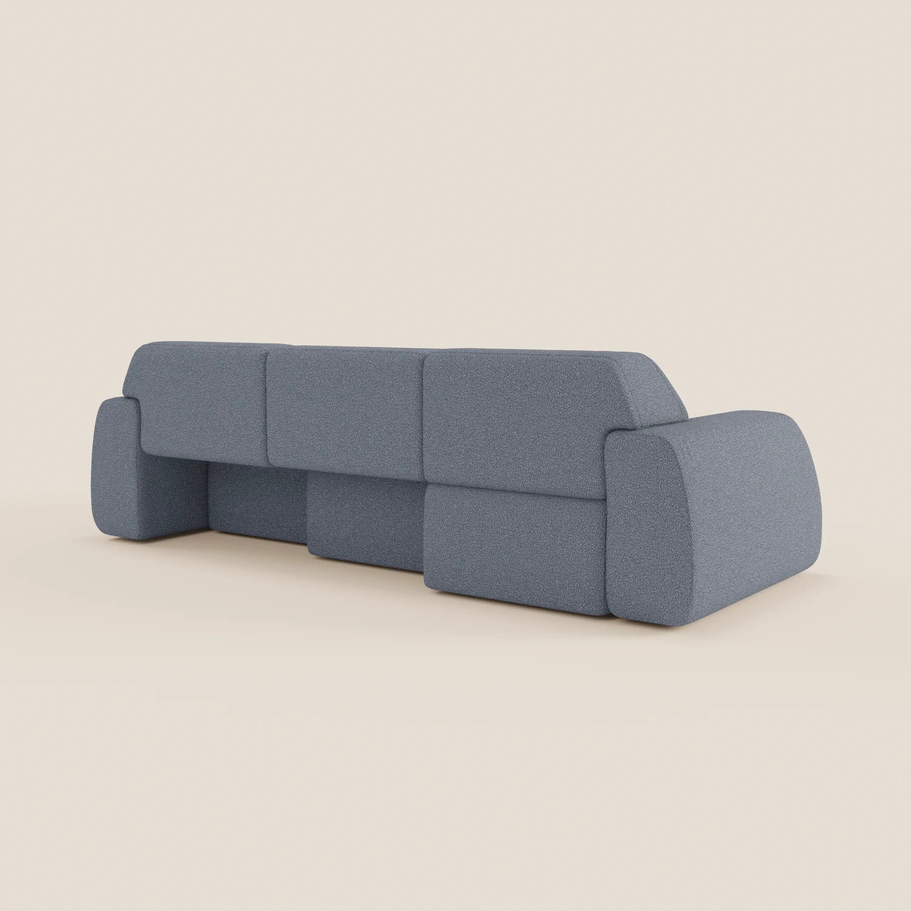 Orbit divano con 3 sedute scorrevoli e allungabili in tessuto effetto cotone smacchiabile T33 - divani.store