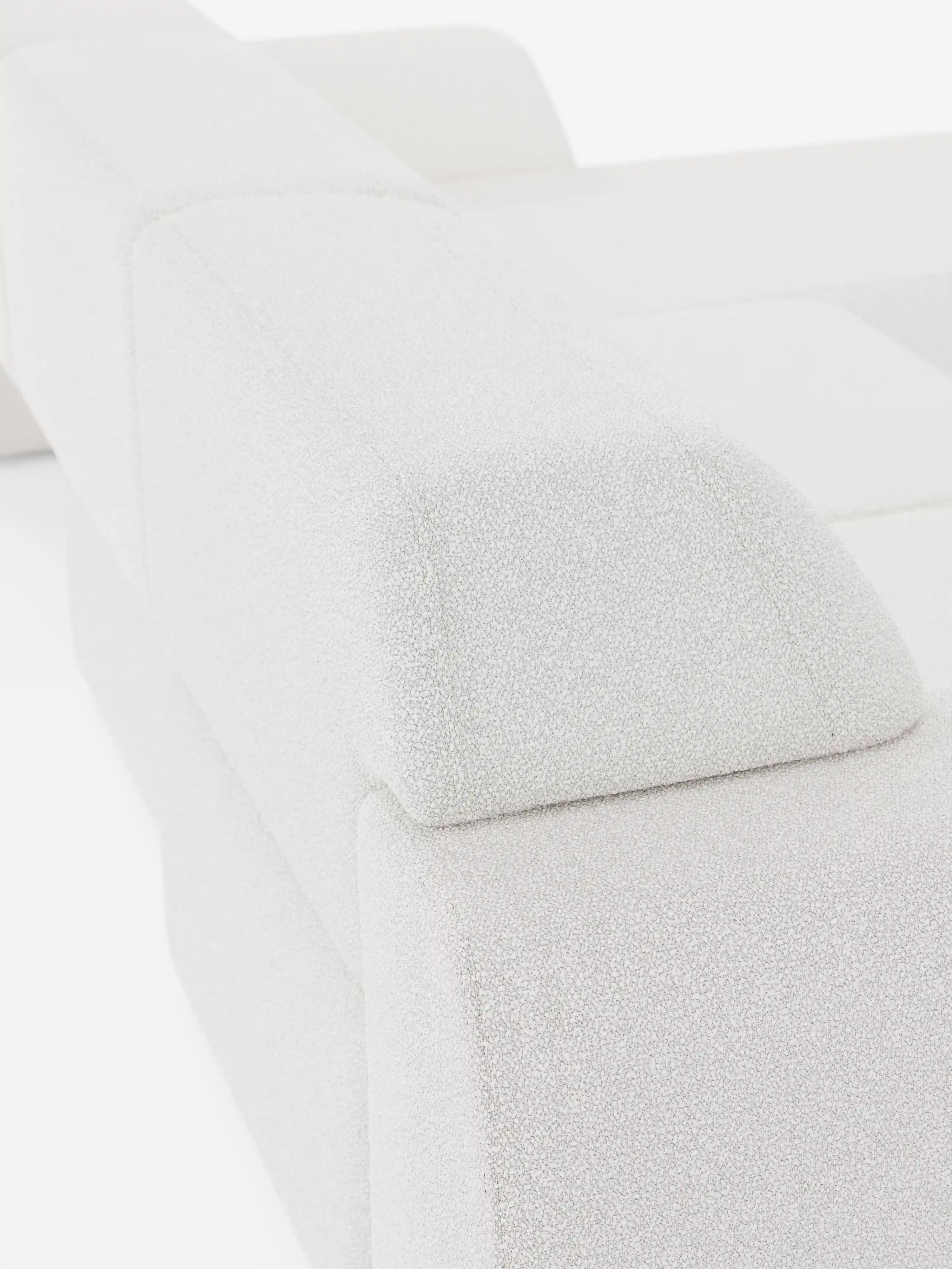 Orbit canapé d’angle avec méridienne réversible et toutes les assises allongeables en tissu anti-taches effet coton T33