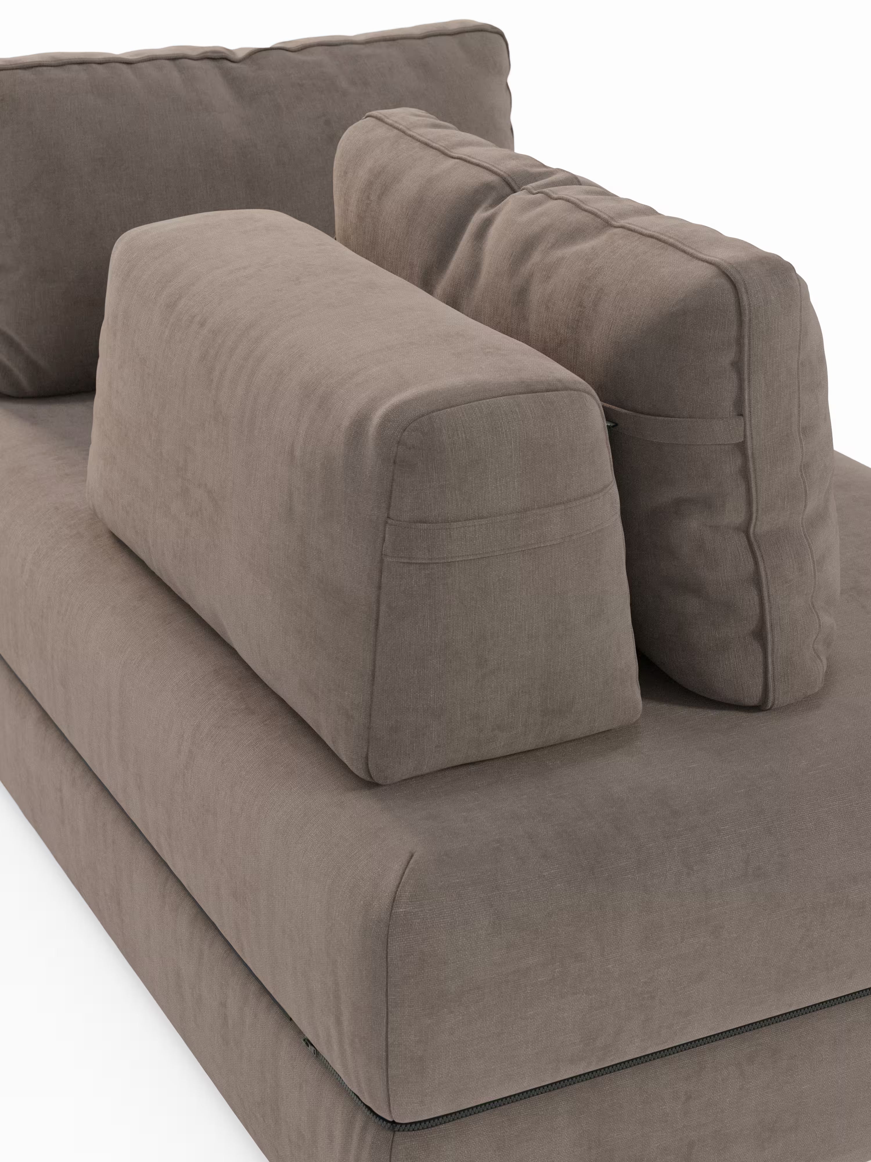 Rift divano letto matrimoniale 2 posti e 3 posti con schienali mobili - materasso alto 24 cm e memory foam in tessuto smacchiabile T31