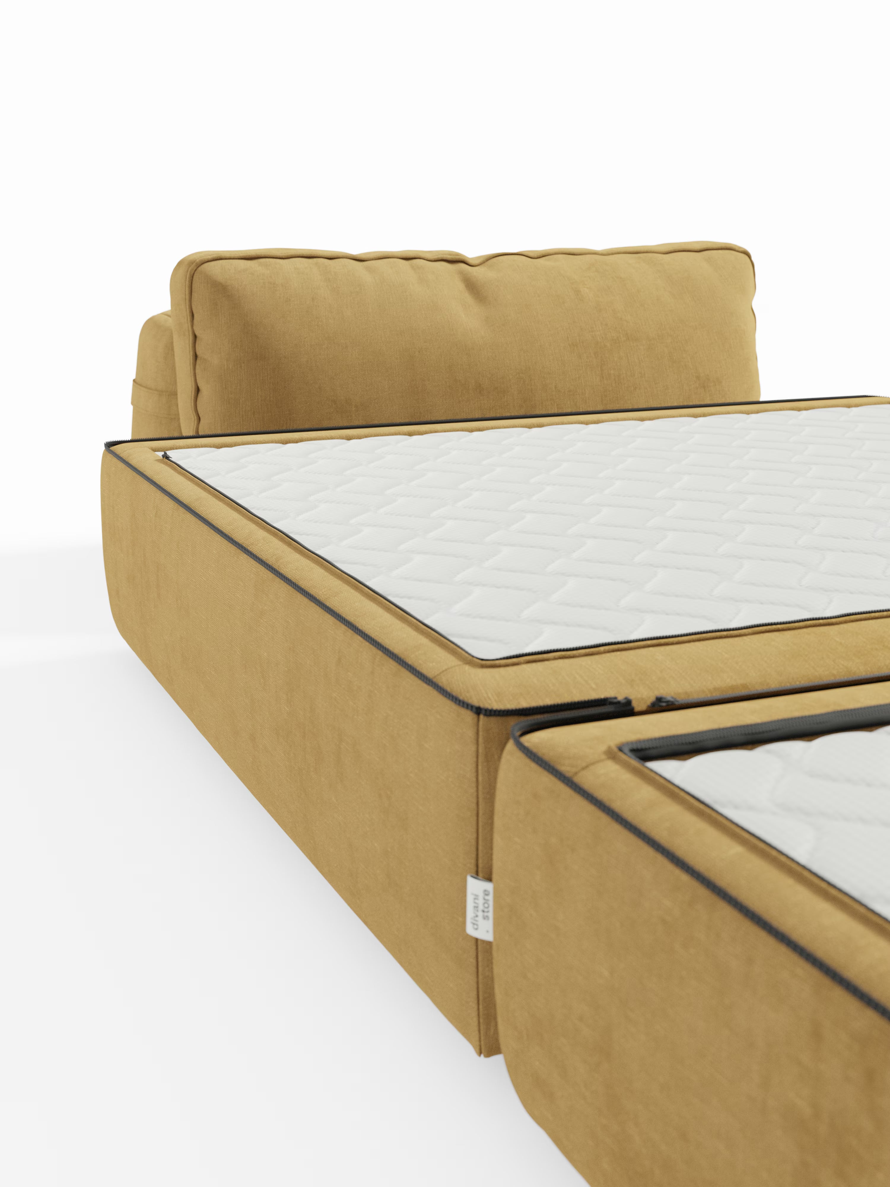 Rift fauteuil-lit avec matelas haut de 24 cm et mousse à mémoire de forme - dossier mobile et tissu antitache T31