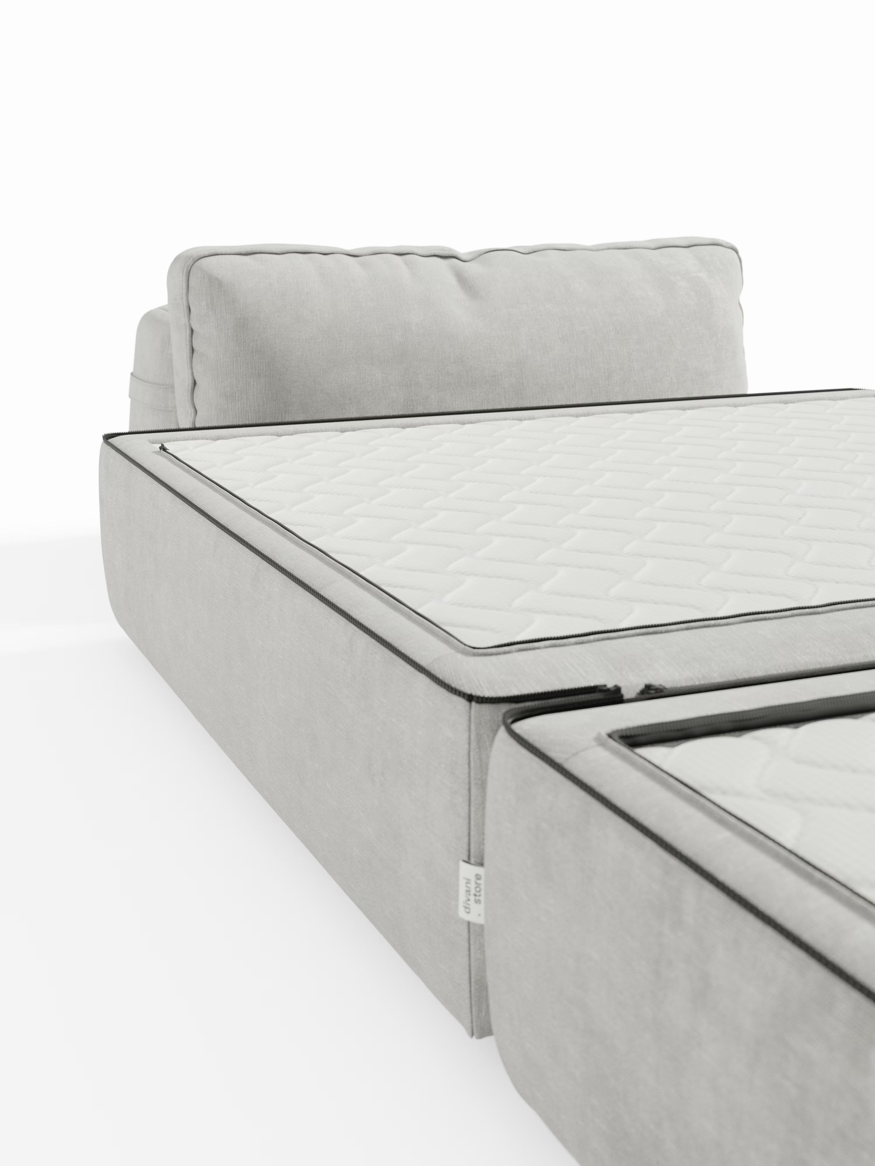 Rift fauteuil-lit avec matelas haut de 24 cm et mousse à mémoire de forme - dossier mobile et tissu antitache T31