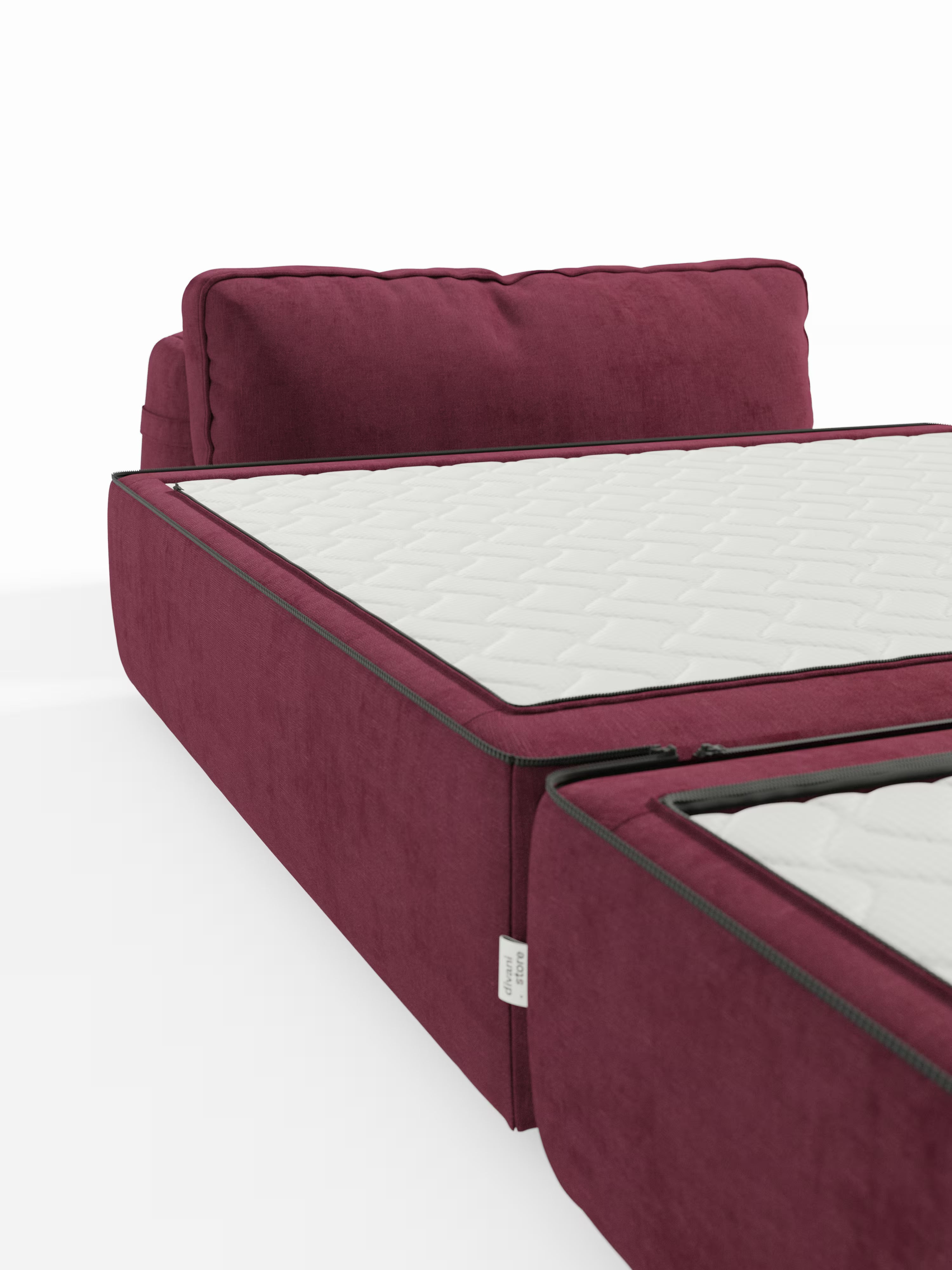 Rift fauteuil-lit avec matelas haut de 24 cm et mousse à mémoire de forme - dossier mobile et tissu antitache T31