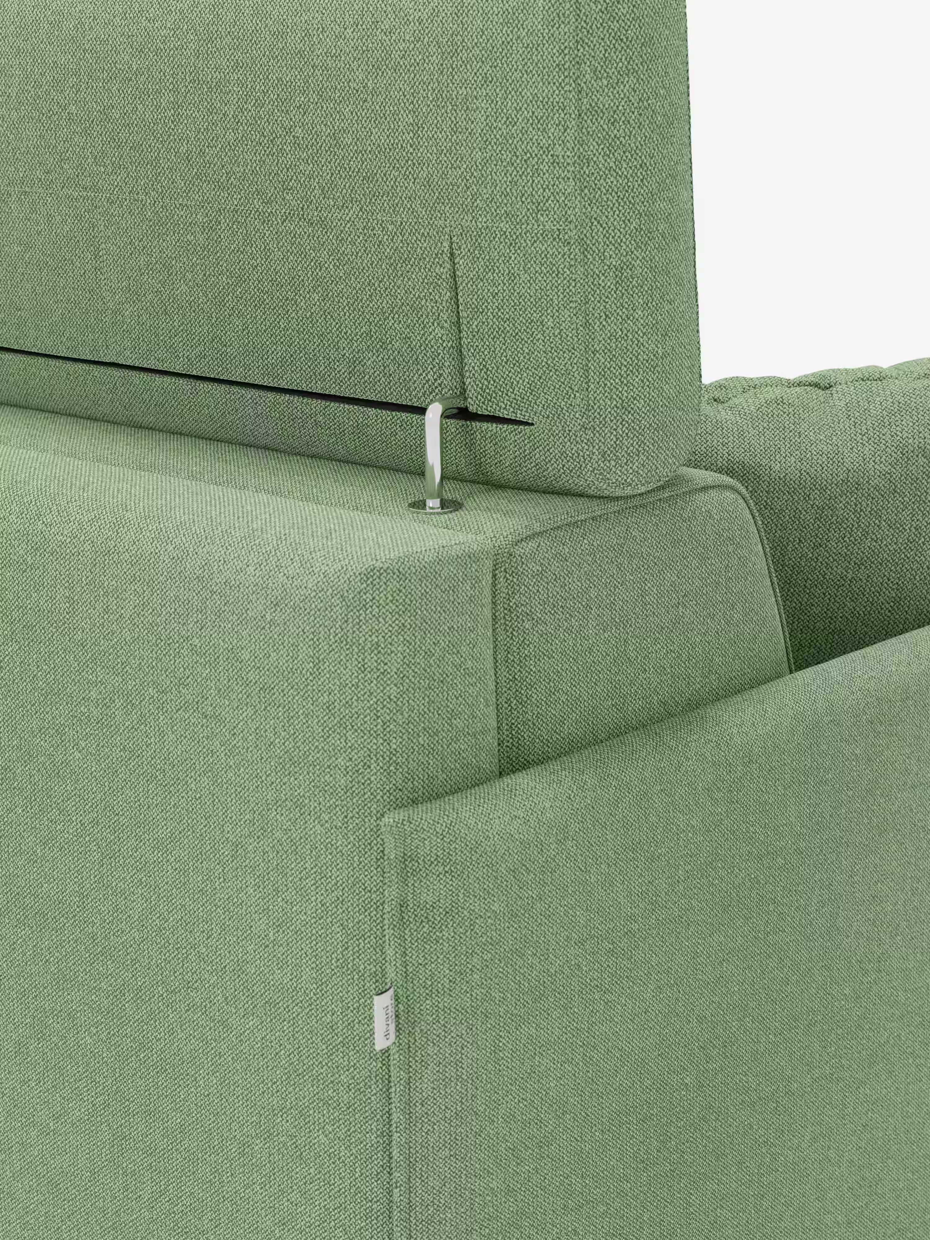 Sole Canapé d'angle convertible avec chaise longue avec coffre et têtières inclinables - tissu détachable T23