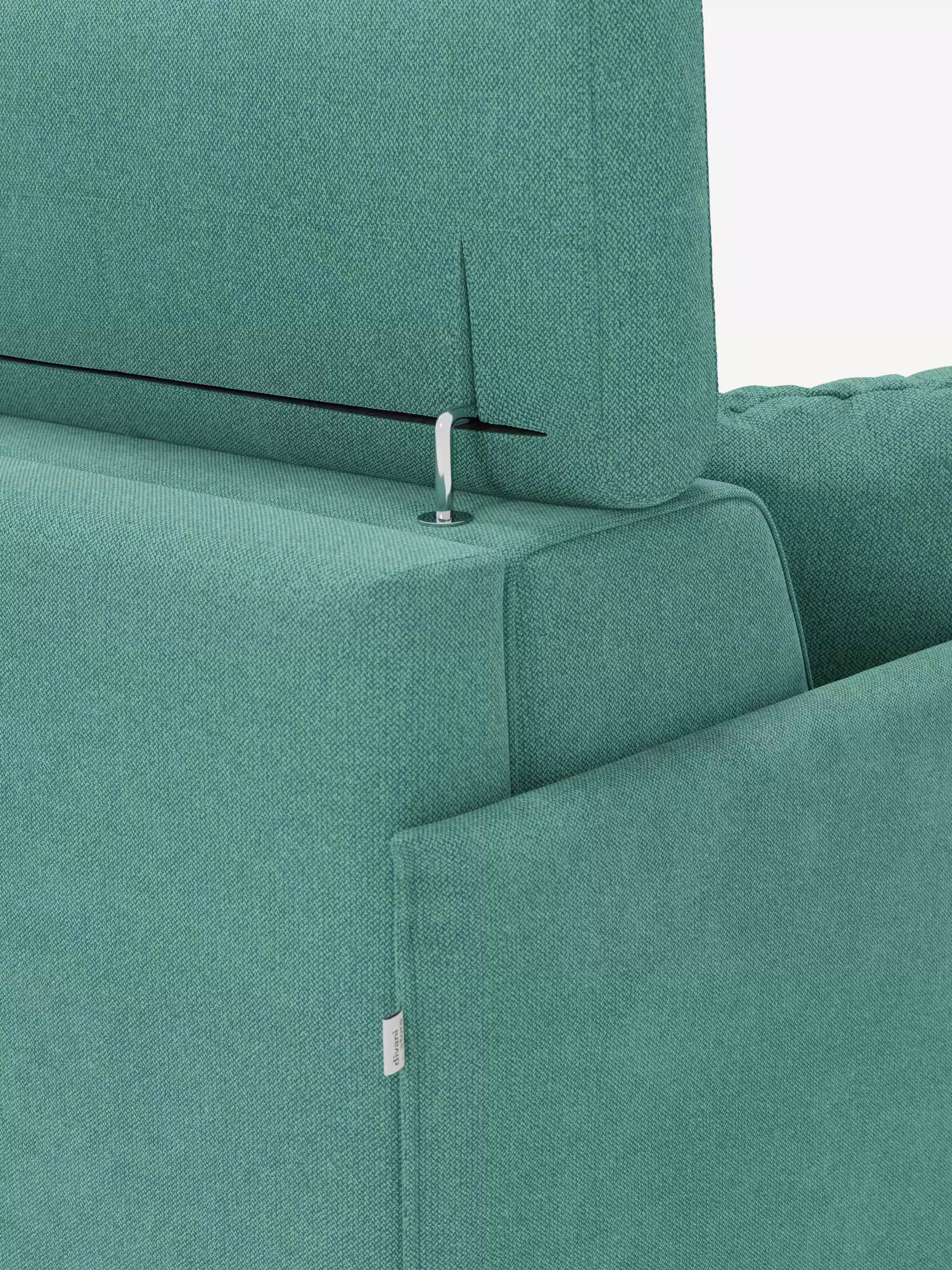 Sole Canapé d'angle convertible avec chaise longue avec coffre et têtières inclinables - tissu détachable T23
