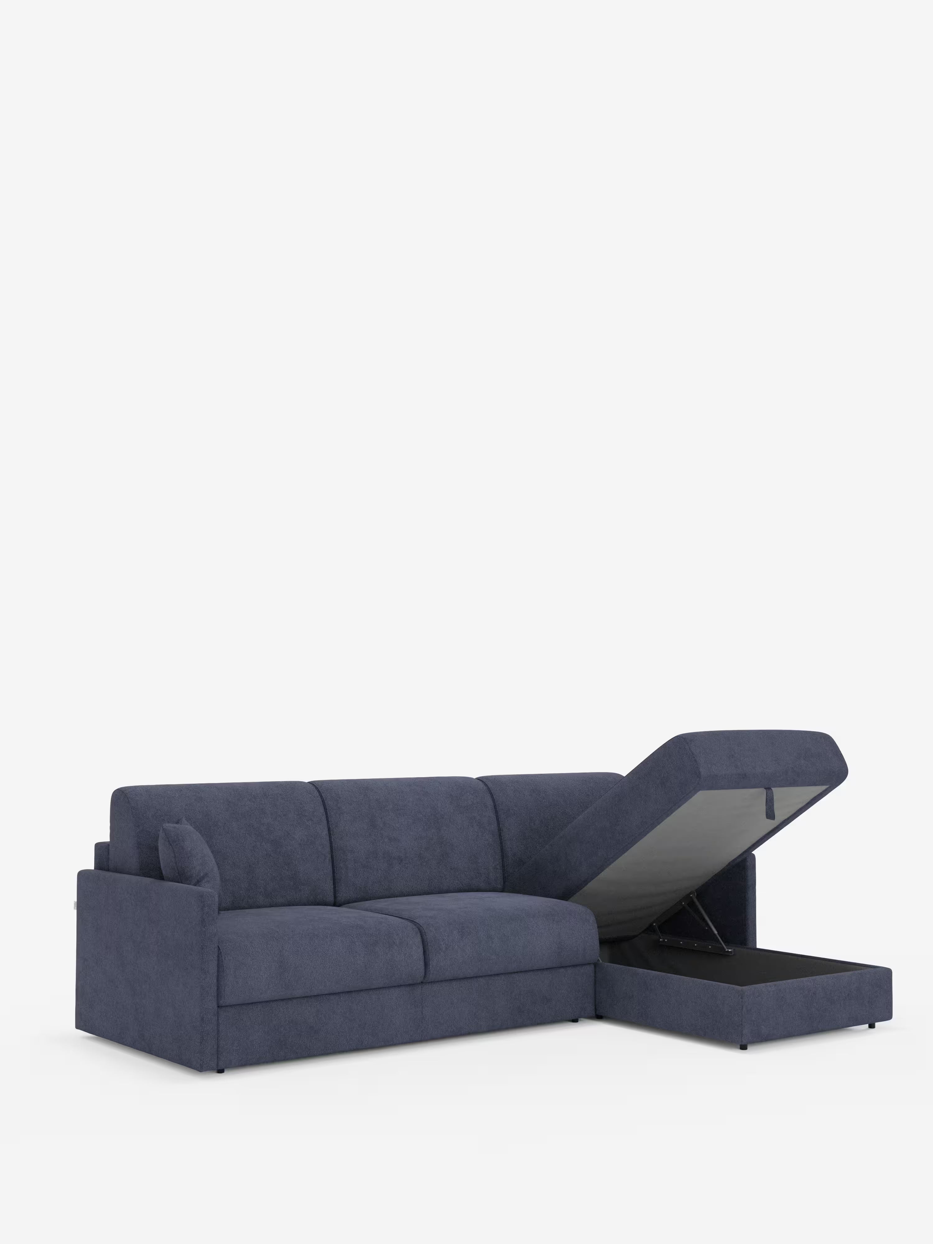 Tommy Divano Letto con penisola contenitore - design minimal e sfoderabile in tessuto smacchiabile simil cotone T33