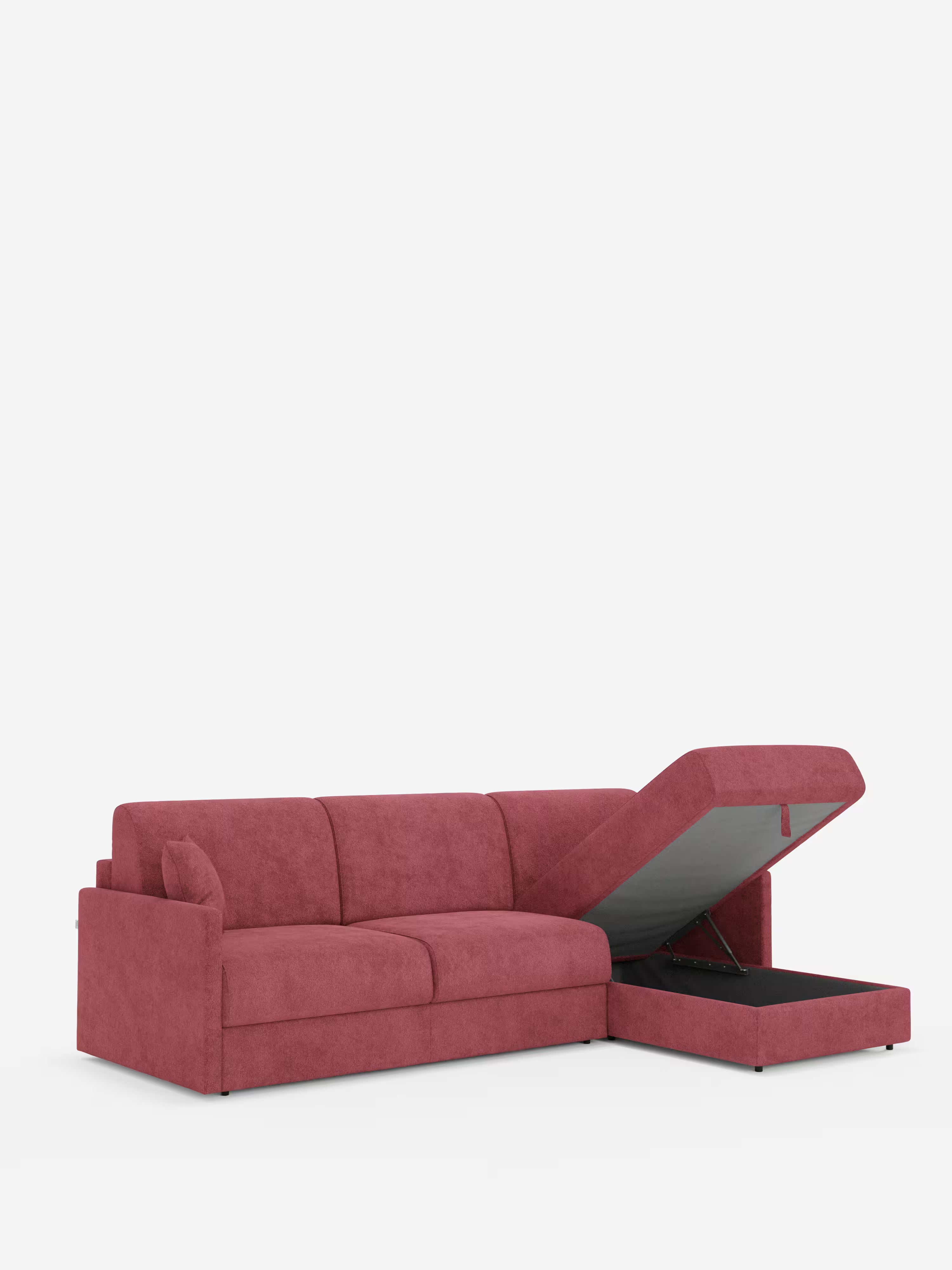 Tommy Divano Letto con penisola contenitore - design minimal e sfoderabile in tessuto smacchiabile simil cotone T33