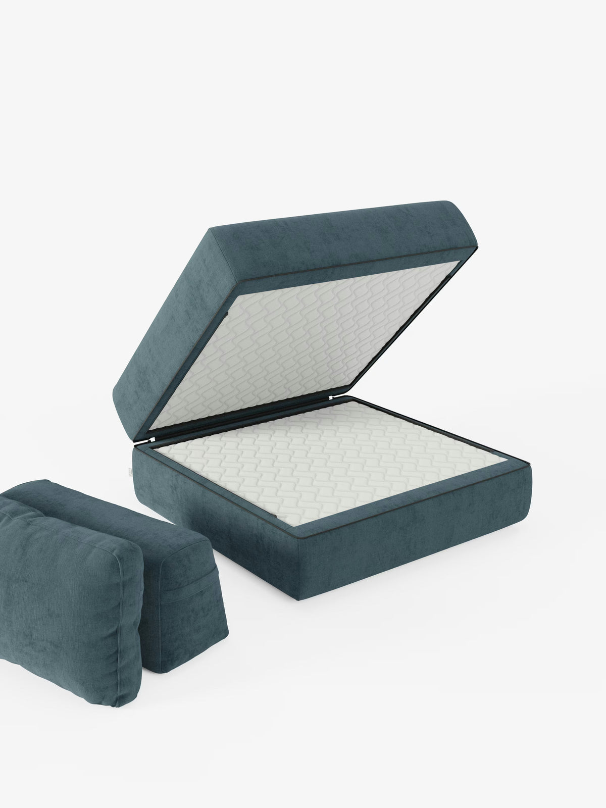 Rift fauteuil-lit avec matelas haut de 24 cm et mousse à mémoire de forme - dossier mobile et tissu antitache T31