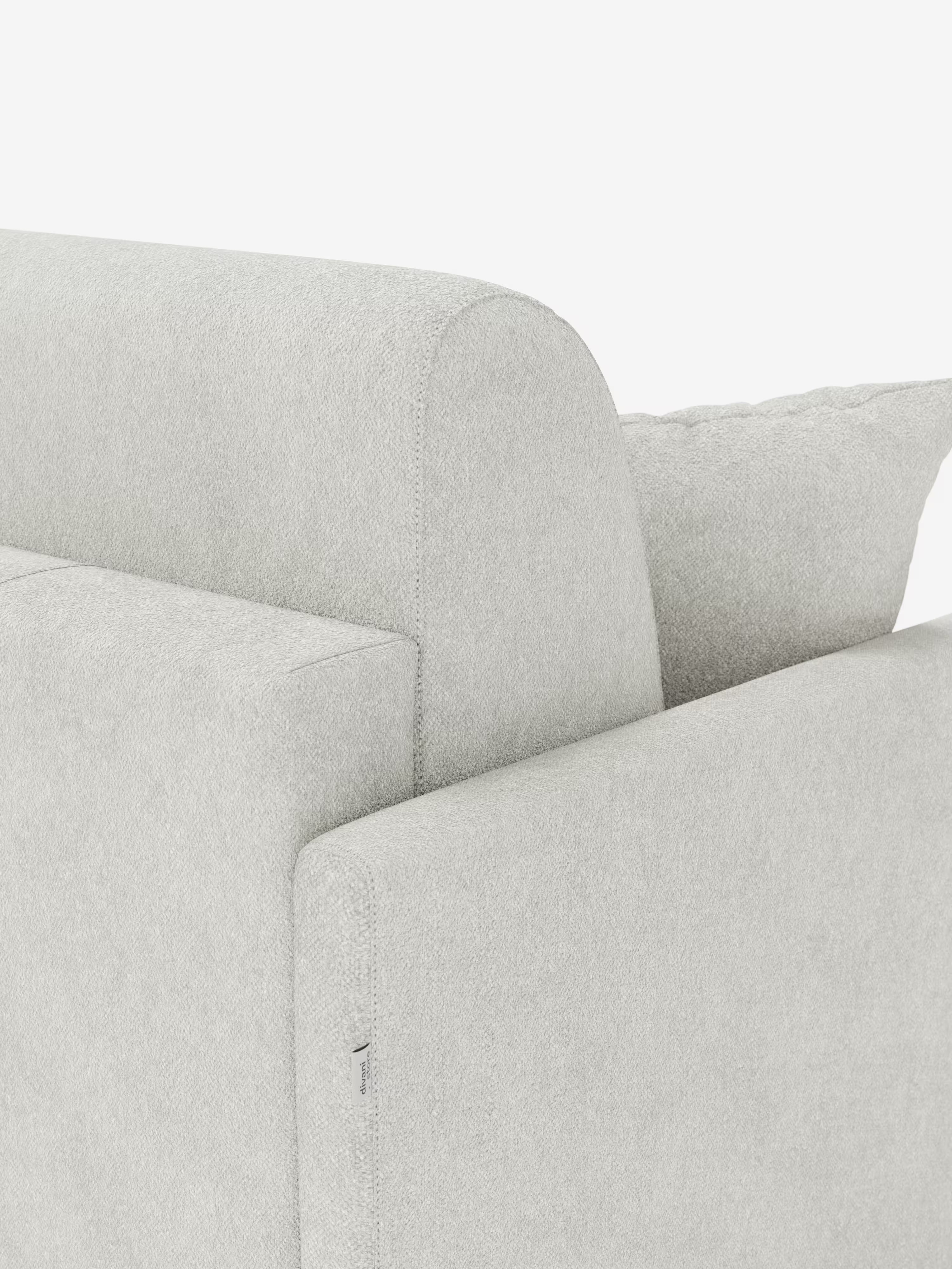 Tommy Divano Letto con penisola contenitore - design minimal e sfoderabile in tessuto smacchiabile simil cotone T33