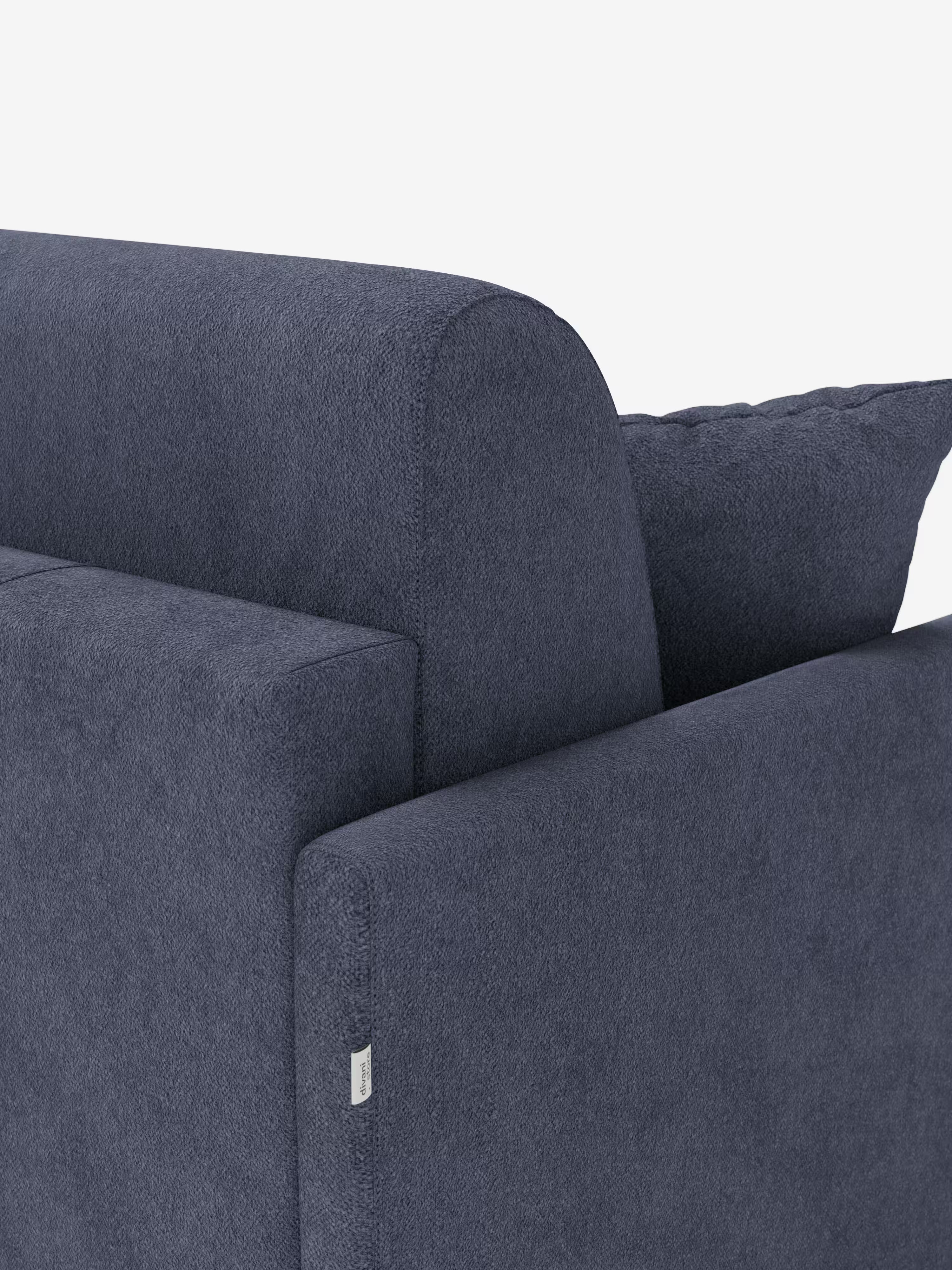 Tommy Divano Letto con penisola contenitore - design minimal e sfoderabile in tessuto smacchiabile simil cotone T33