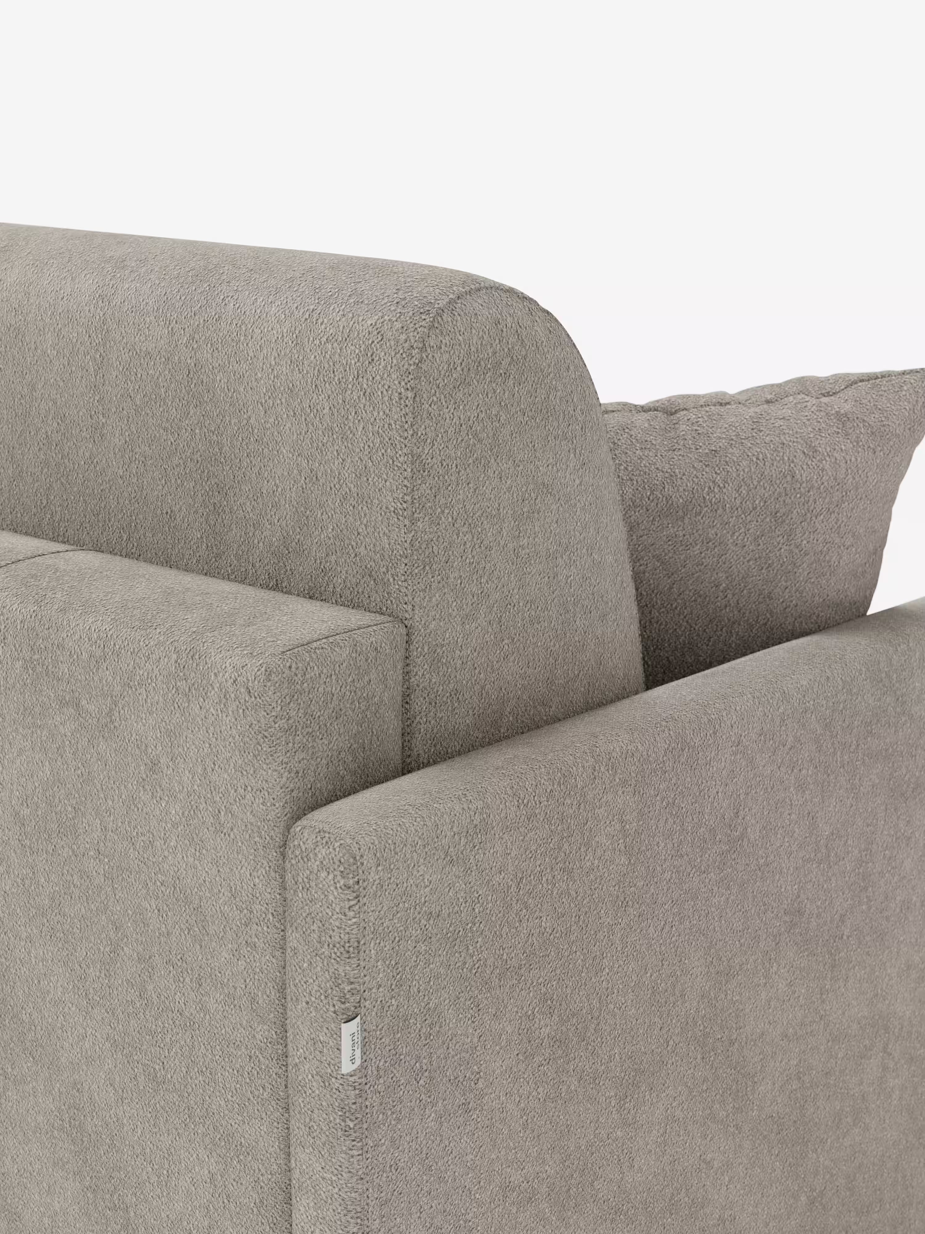 Tommy Divano Letto con penisola contenitore - design minimal e sfoderabile in tessuto smacchiabile simil cotone T33