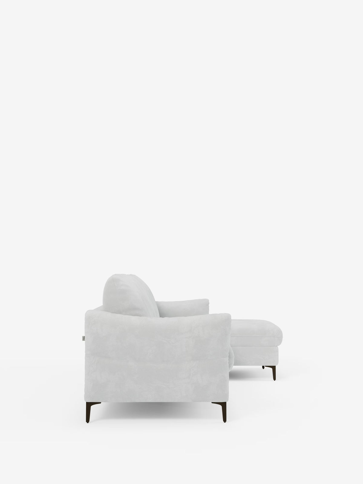 Dalia canapé-lit avec méridienne coffre de rangement et matelas de 18 cm de hauteur - pieds hauts et tissu anti-taches T30