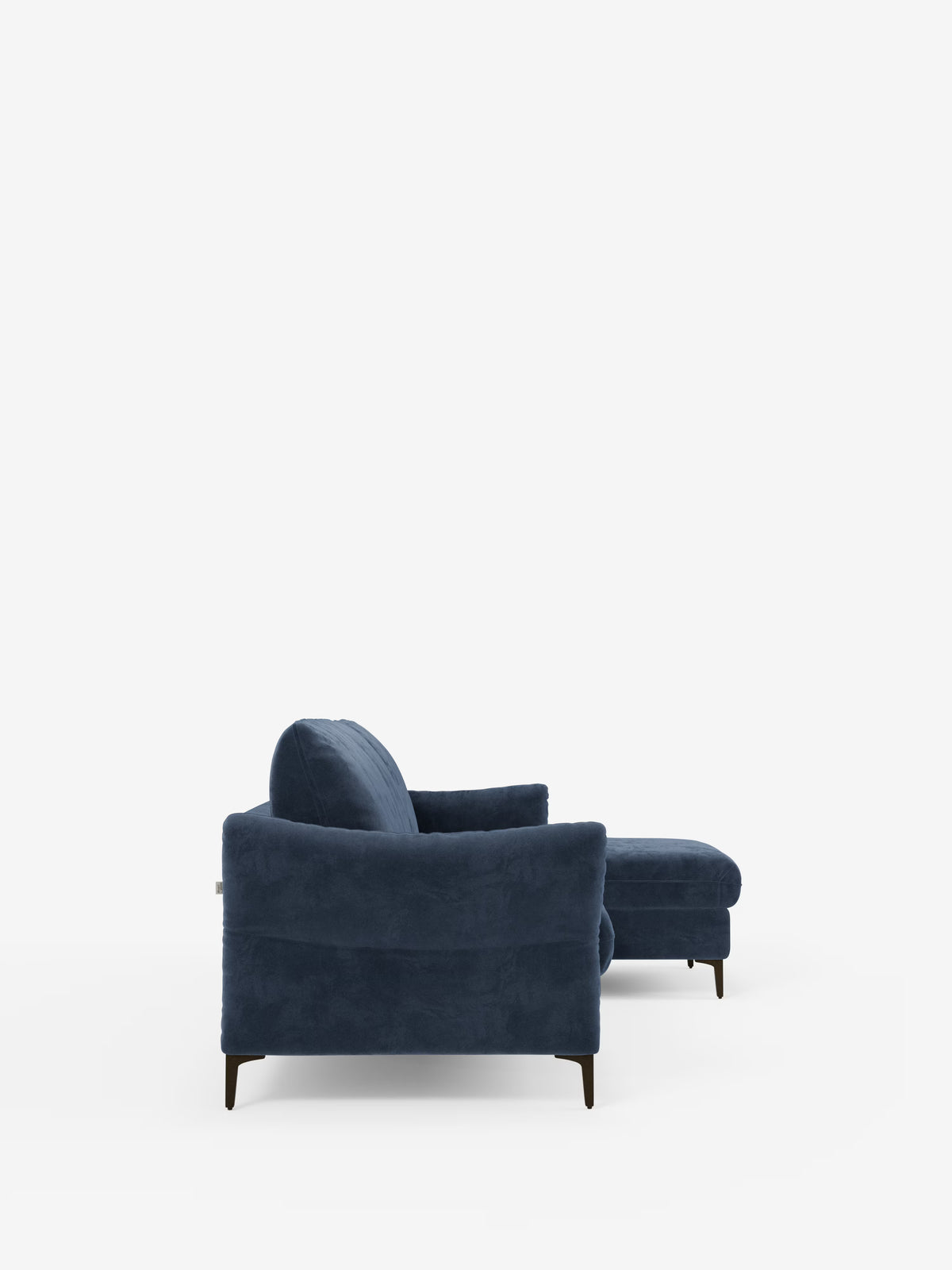 Dalia canapé-lit avec méridienne coffre de rangement et matelas de 18 cm de hauteur - pieds hauts et tissu anti-taches T30