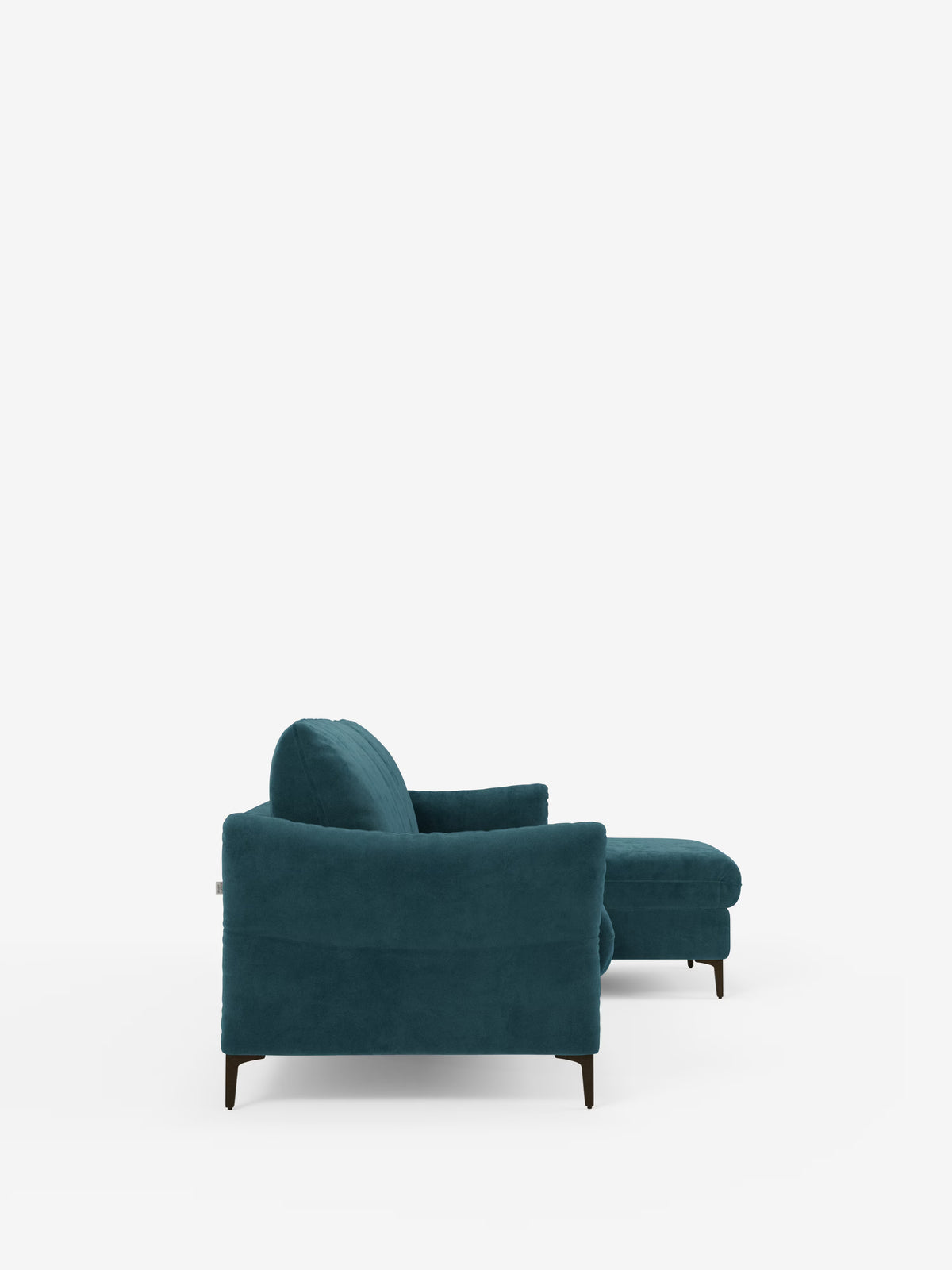 Dalia canapé-lit avec méridienne coffre de rangement et matelas de 18 cm de hauteur - pieds hauts et tissu anti-taches T30