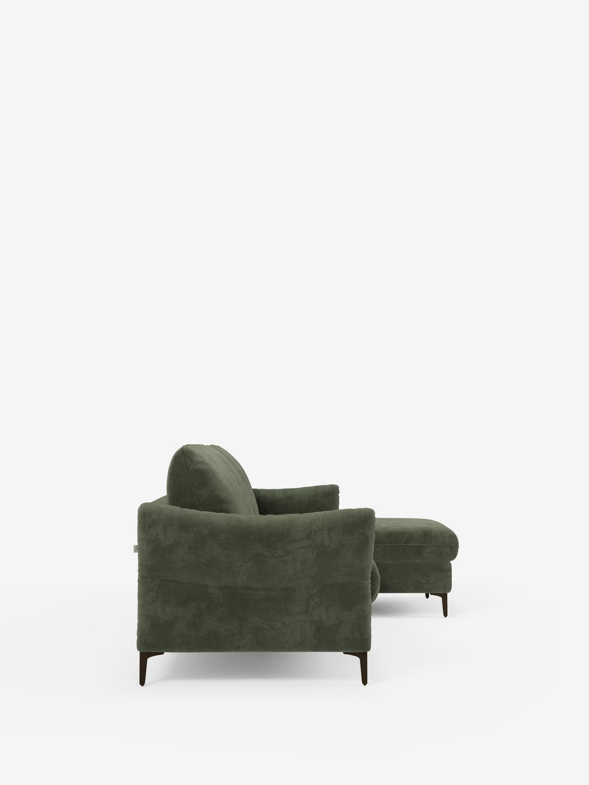 Dalia canapé-lit avec méridienne coffre de rangement et matelas de 18 cm de hauteur - pieds hauts et tissu anti-taches T30