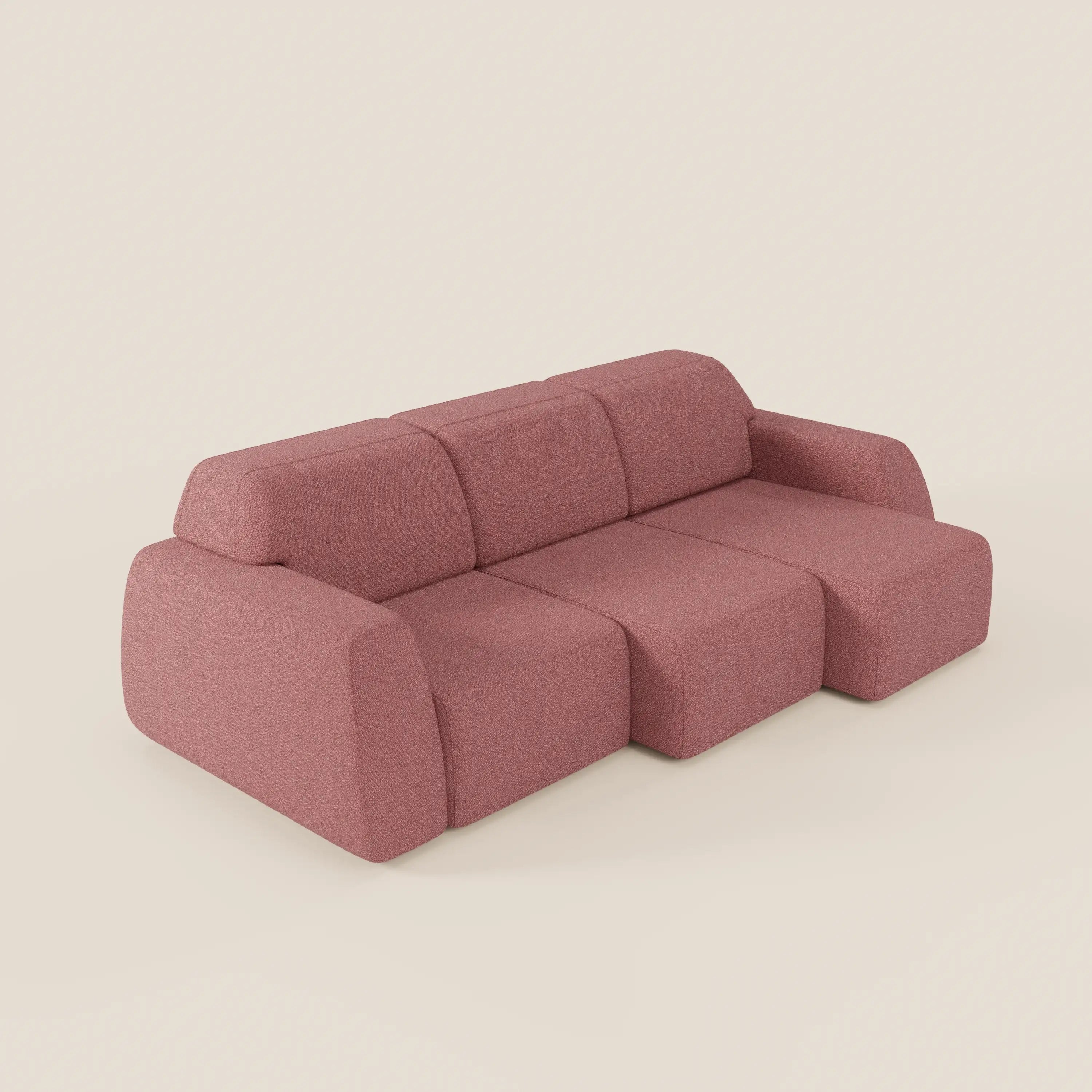 Orbit divano con 3 sedute scorrevoli e allungabili in tessuto effetto cotone smacchiabile T33 - divani.store