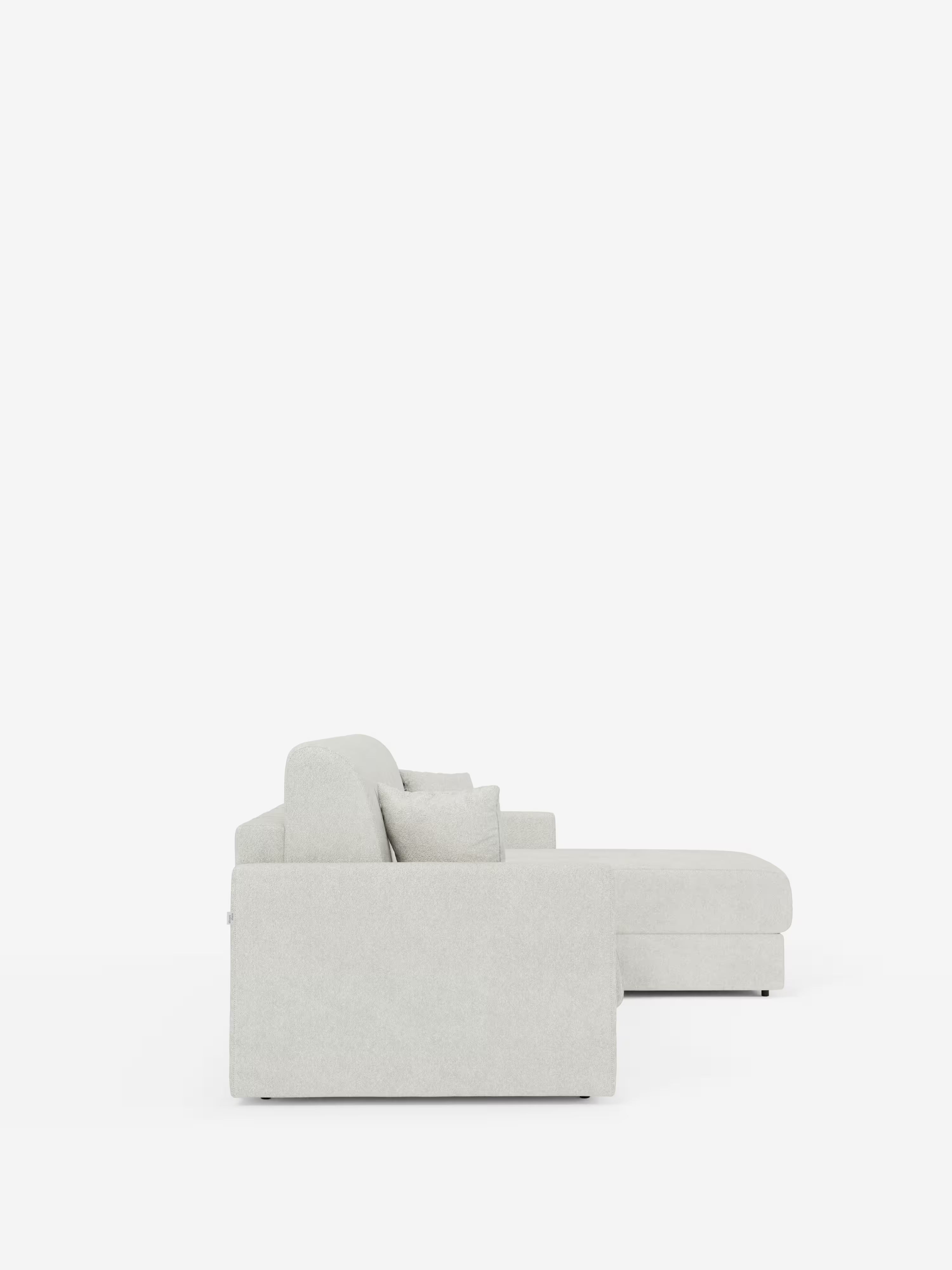 Tommy Divano Letto con penisola contenitore - design minimal e sfoderabile in tessuto smacchiabile simil cotone T33