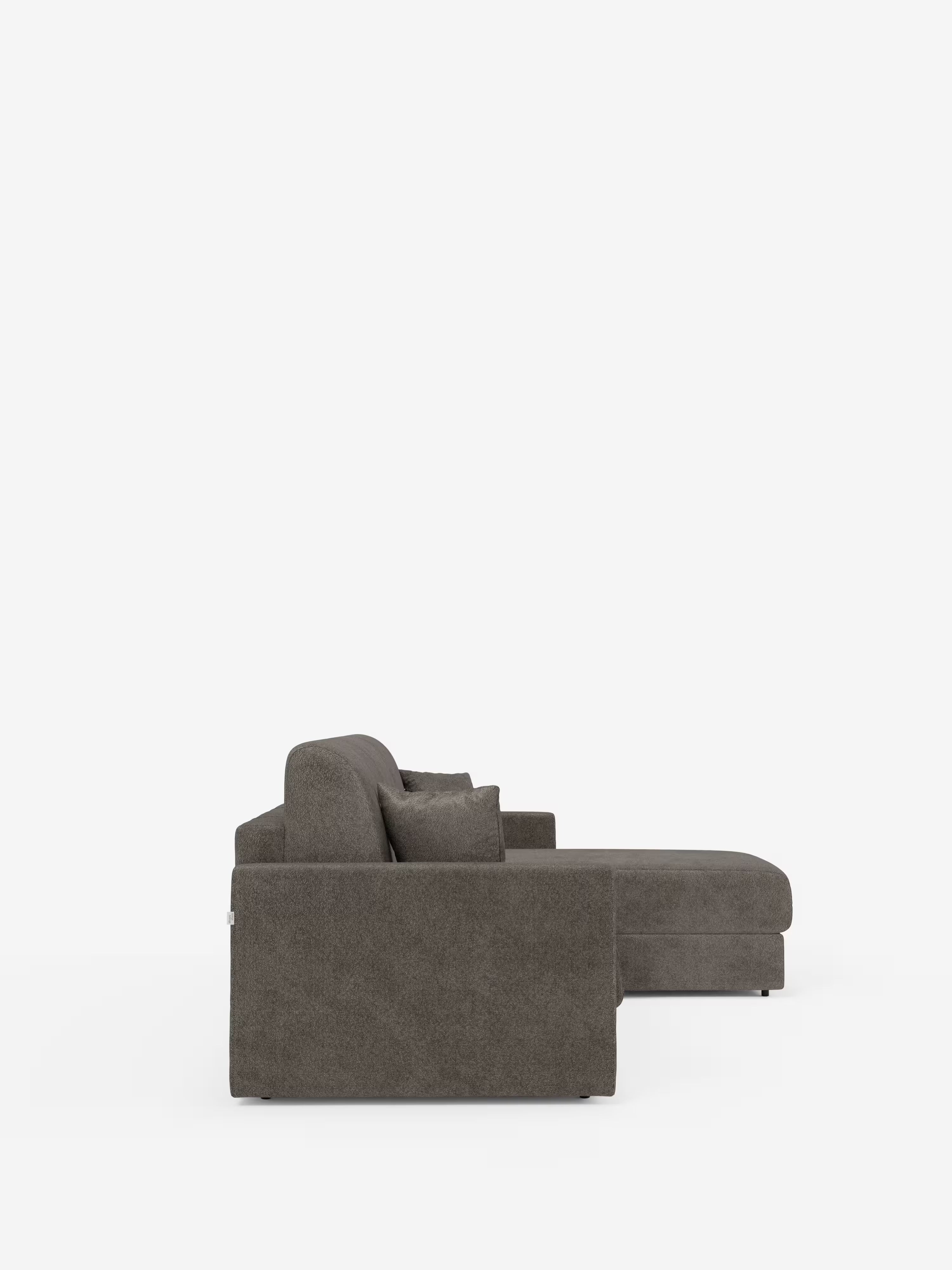 Tommy Divano Letto con penisola contenitore - design minimal e sfoderabile in tessuto smacchiabile simil cotone T33