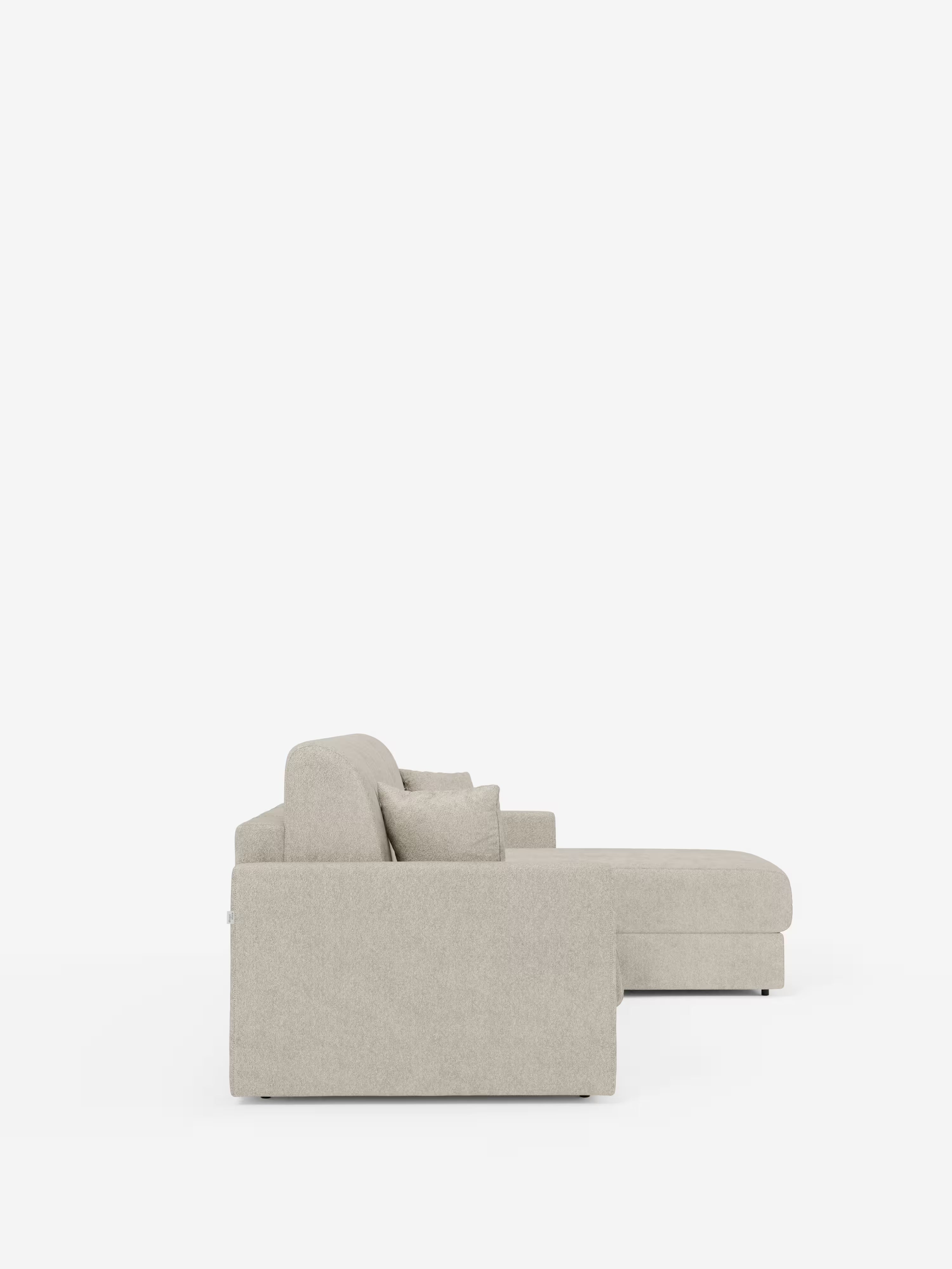 Tommy Divano Letto con penisola contenitore - design minimal e sfoderabile in tessuto smacchiabile simil cotone T33