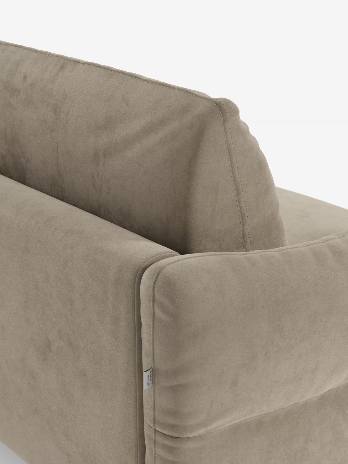 Dalia canapé-lit avec méridienne coffre de rangement et matelas de 18 cm de hauteur - pieds hauts et tissu anti-taches T30