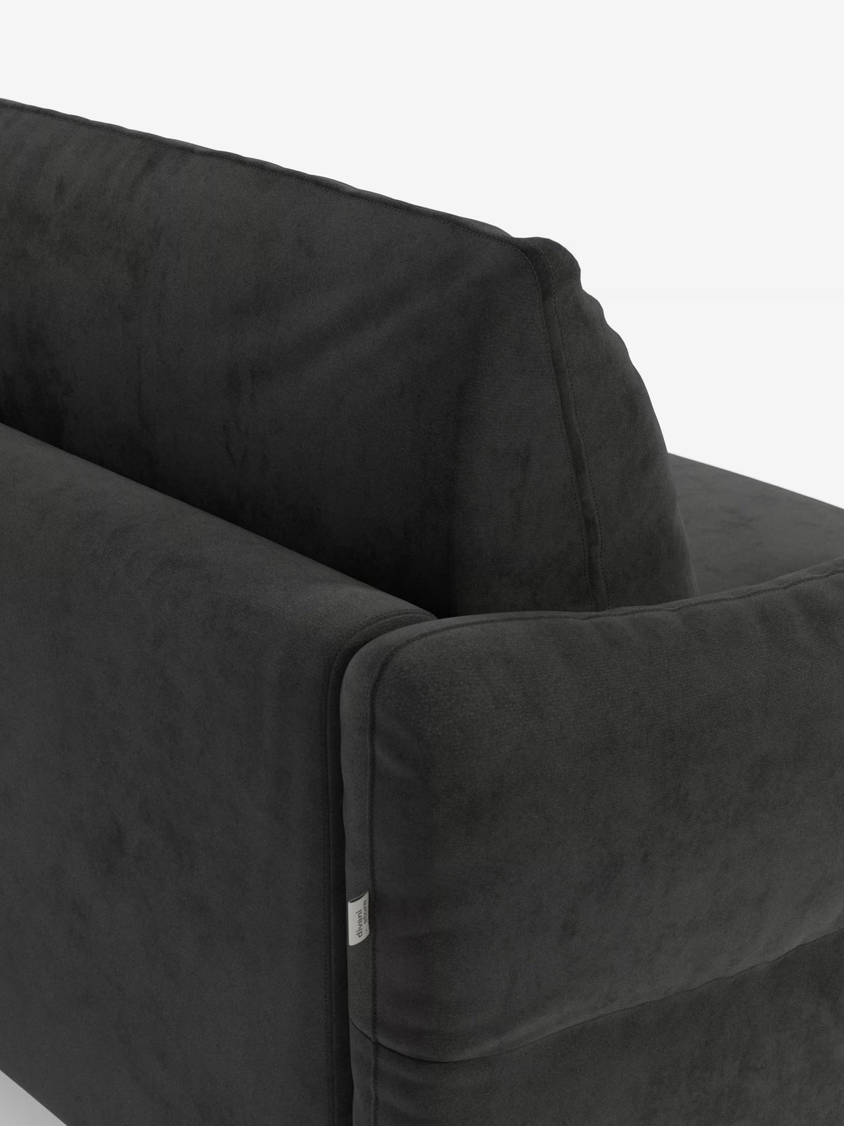 Dalia canapé-lit avec méridienne coffre de rangement et matelas de 18 cm de hauteur - pieds hauts et tissu anti-taches T30