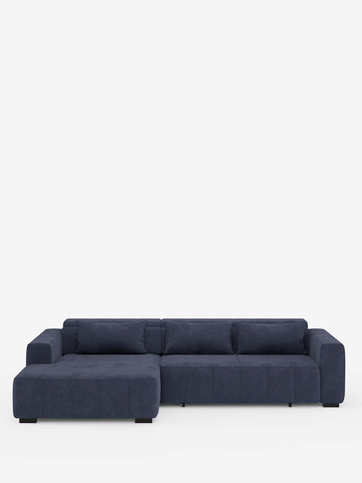 Doric Canapé d’angle avec méridienne et assises extensibles avec relax électrique - appuie-têtes inclinables en tissu anti-taches T23