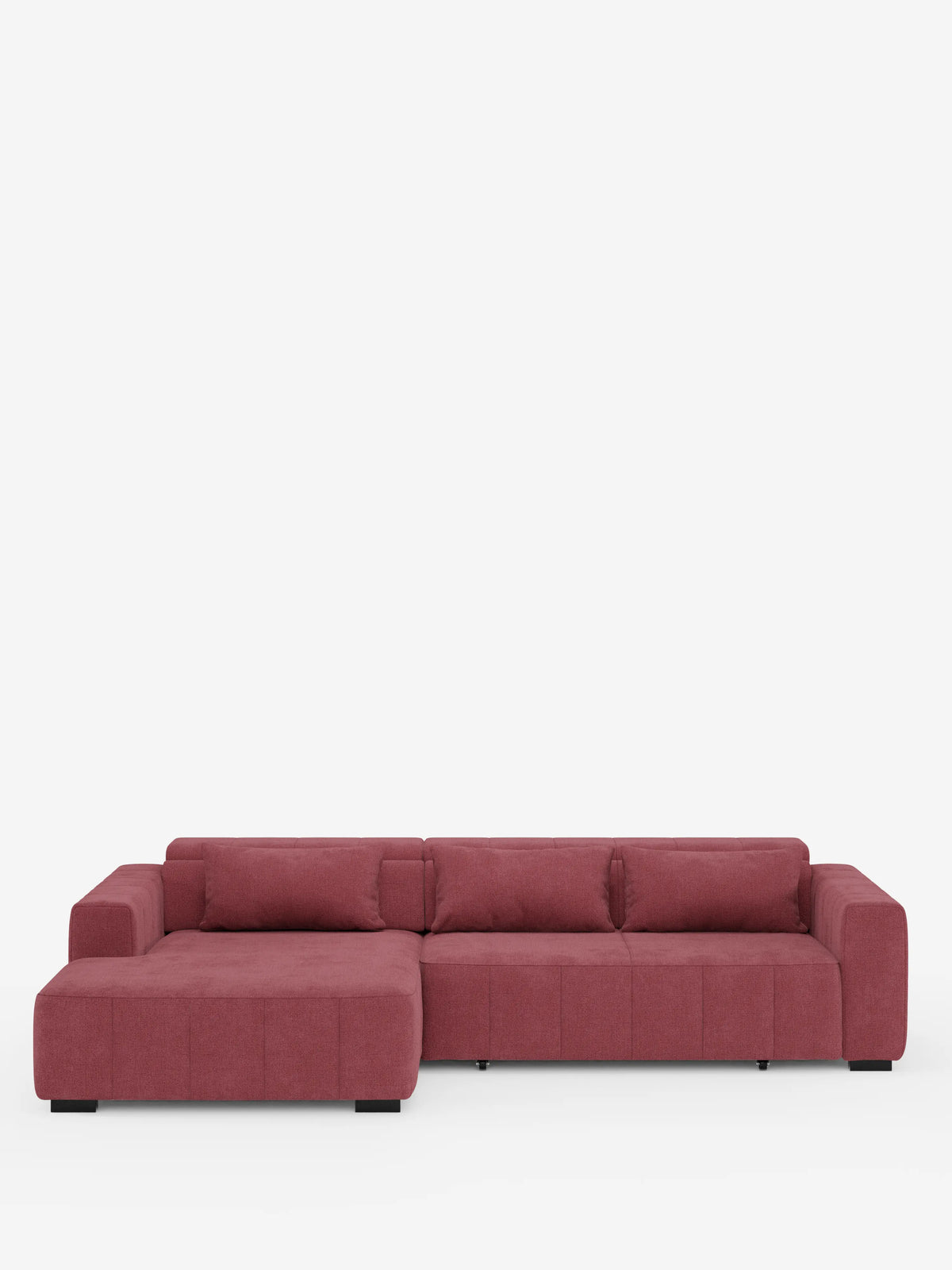 Doric Canapé d’angle avec méridienne et assises extensibles avec relax électrique - appuie-têtes inclinables en tissu anti-taches T23