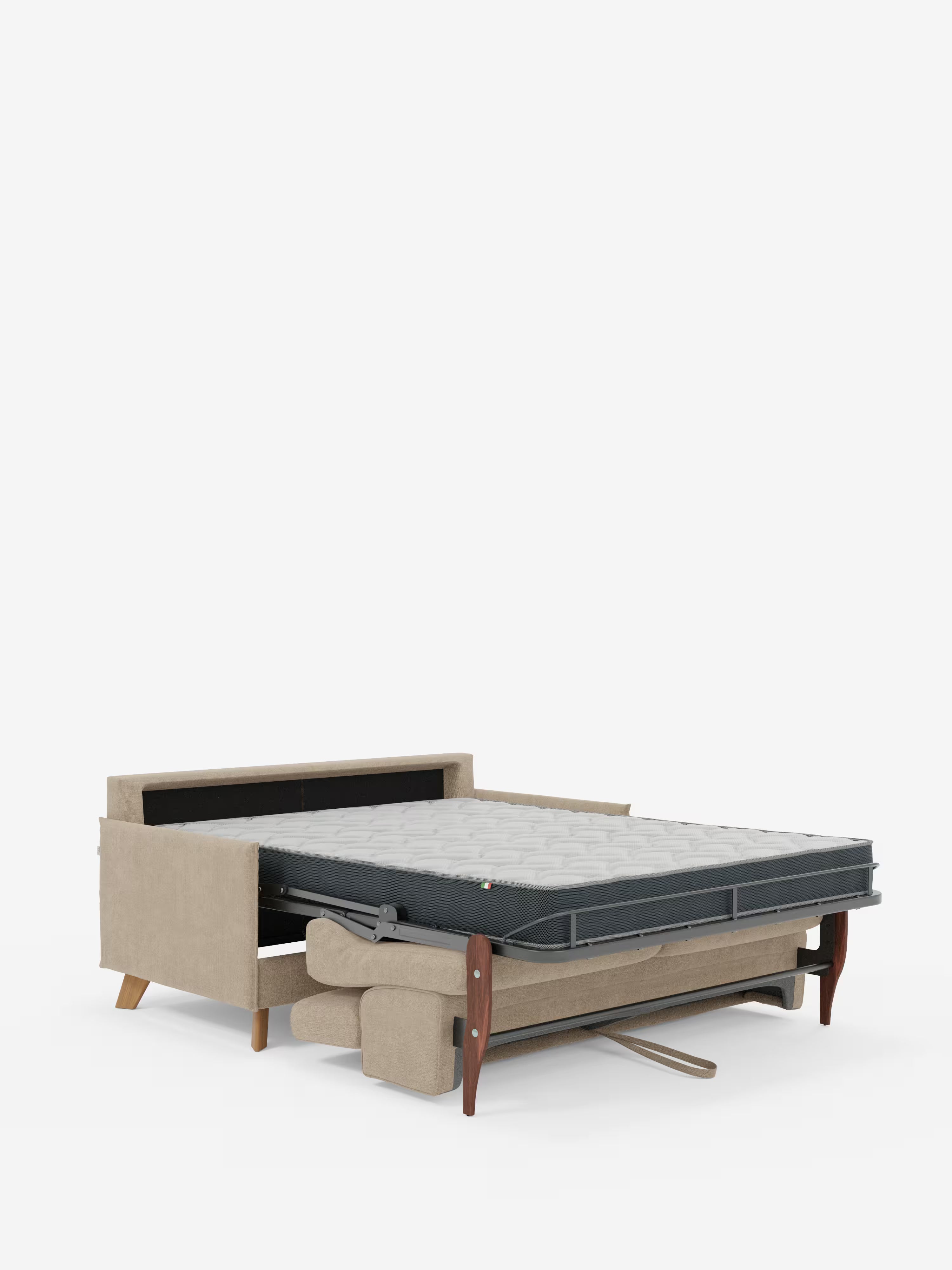 Sole canapé-lit double au design compact – appuie-têtes inclinables et 100% déhoussable en tissu anti-taches T23