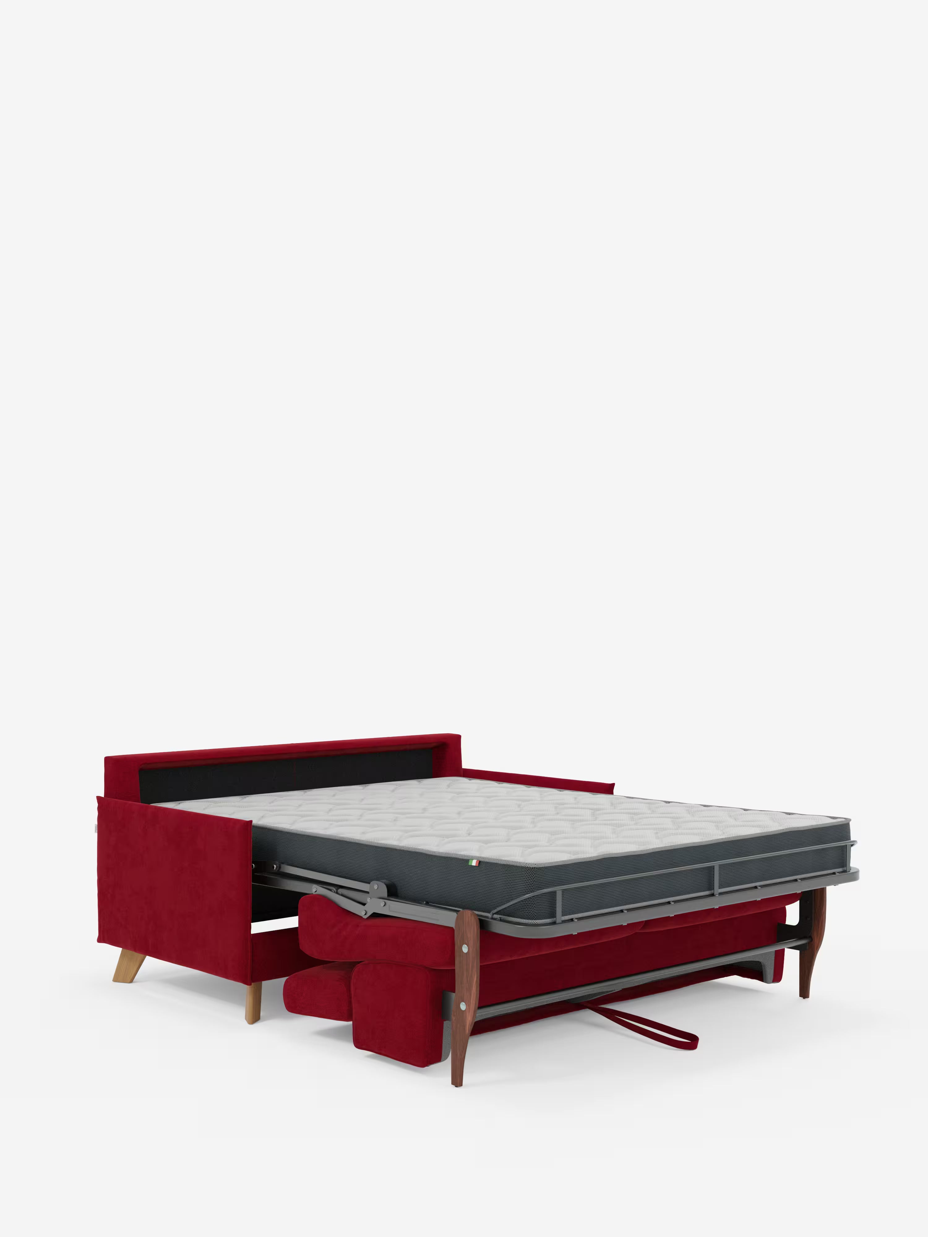 Sole canapé-lit double au design compact – appuie-têtes inclinables et 100% déhoussable en tissu anti-taches T23