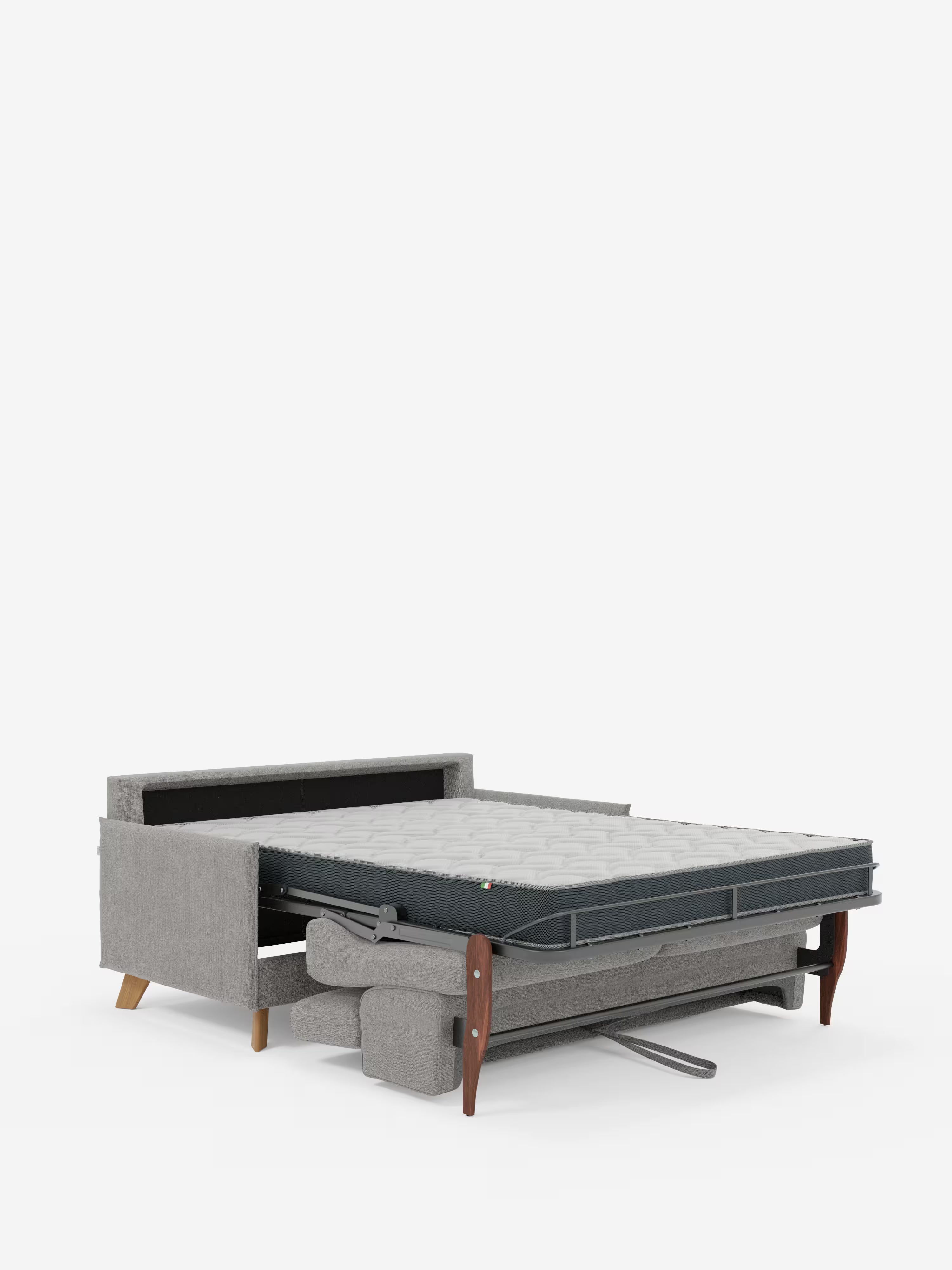 Sole canapé-lit double au design compact – appuie-têtes inclinables et 100% déhoussable en tissu anti-taches T23