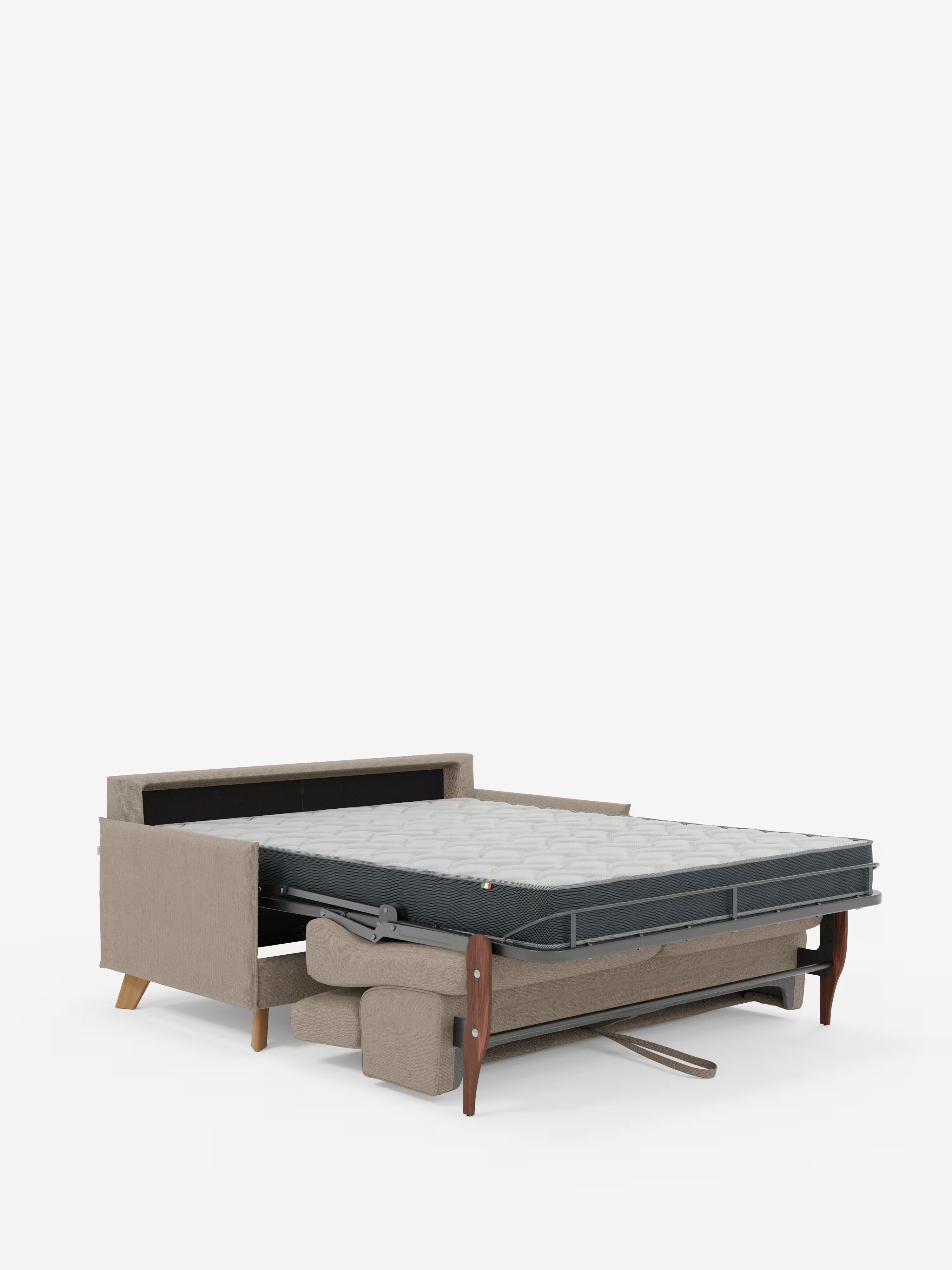 Sole canapé-lit double au design compact – appuie-têtes inclinables et 100% déhoussable en tissu anti-taches T23