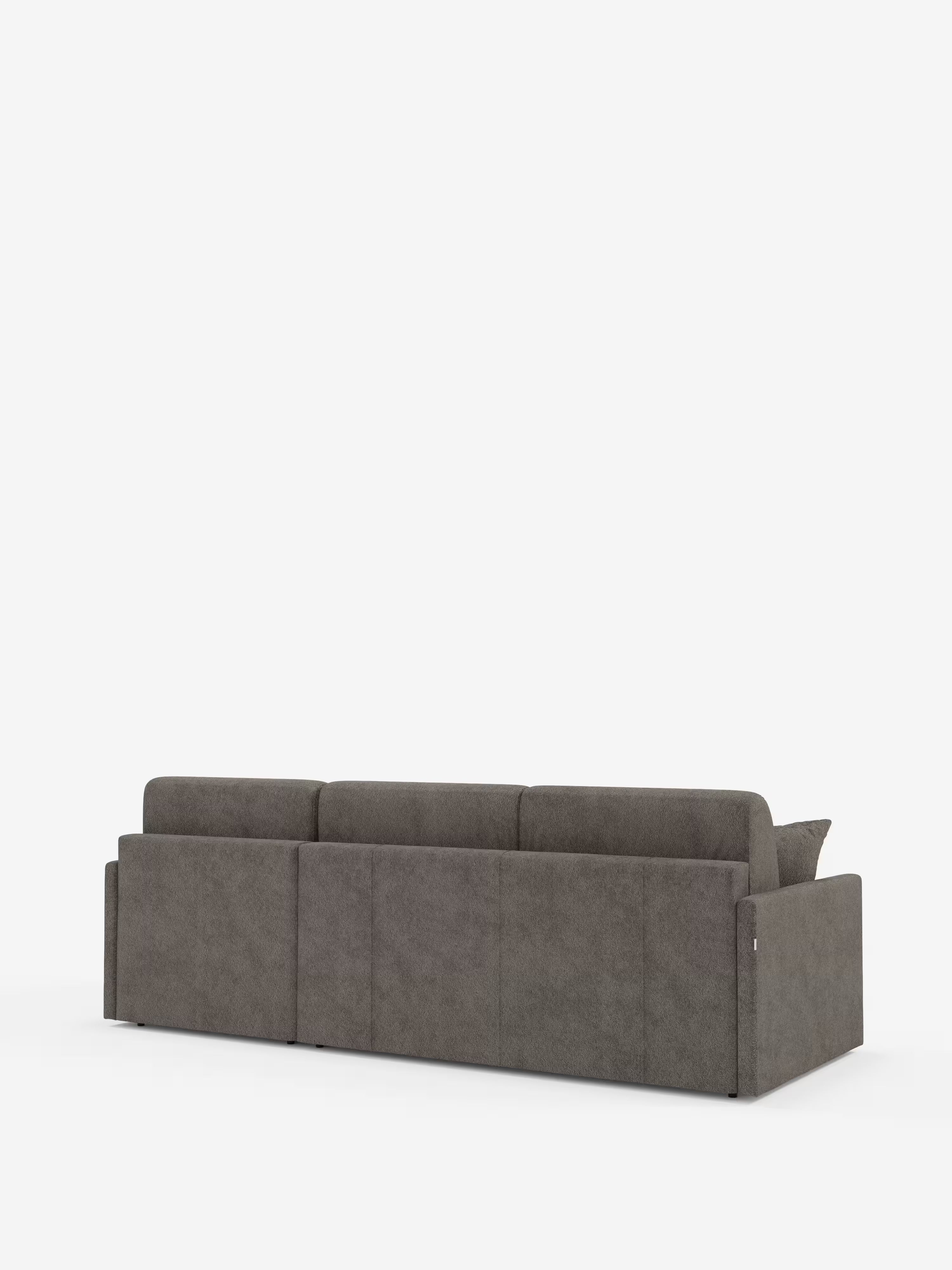 Tommy Divano Letto con penisola contenitore - design minimal e sfoderabile in tessuto smacchiabile simil cotone T33