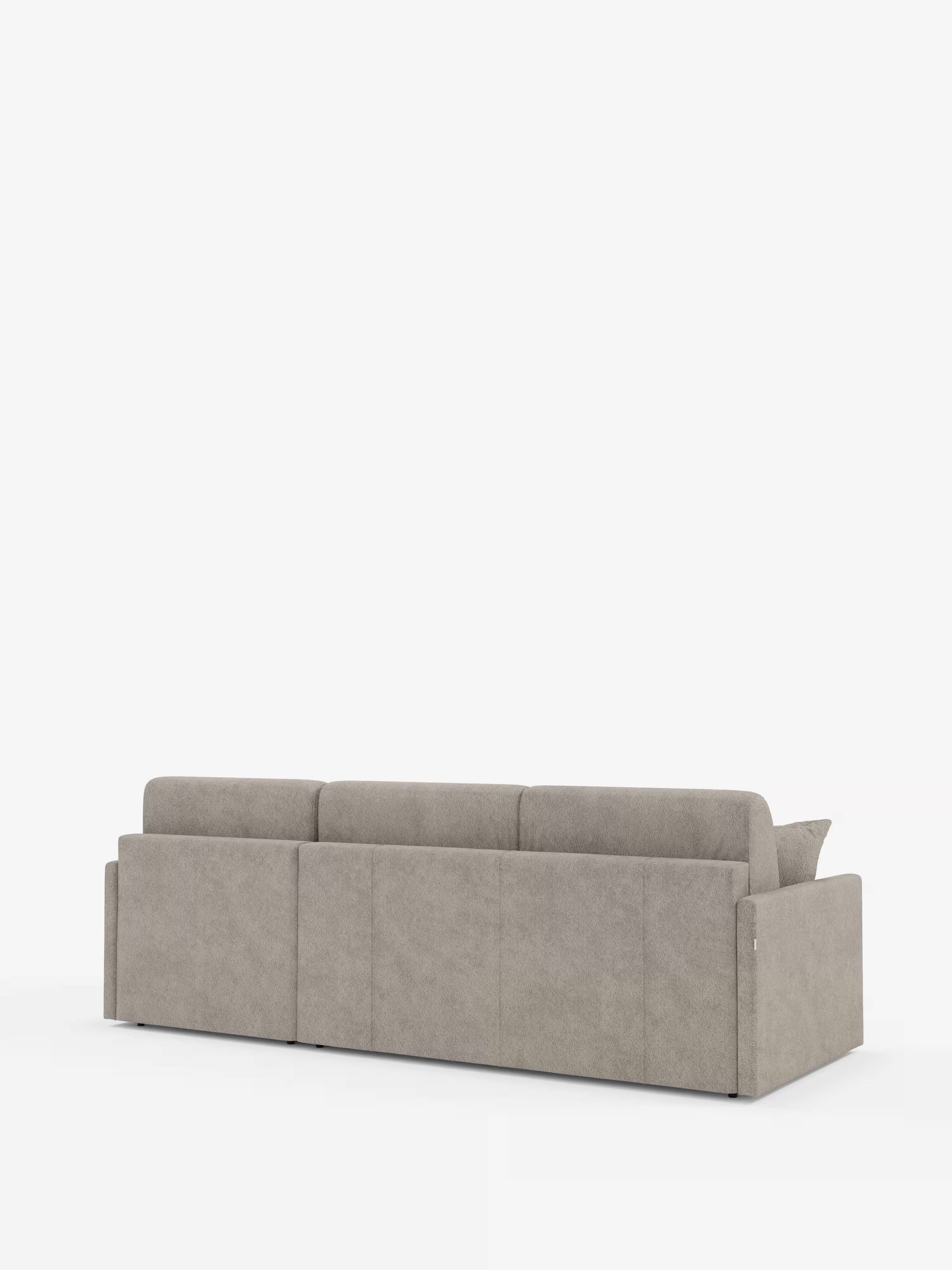 Tommy Divano Letto con penisola contenitore - design minimal e sfoderabile in tessuto smacchiabile simil cotone T33