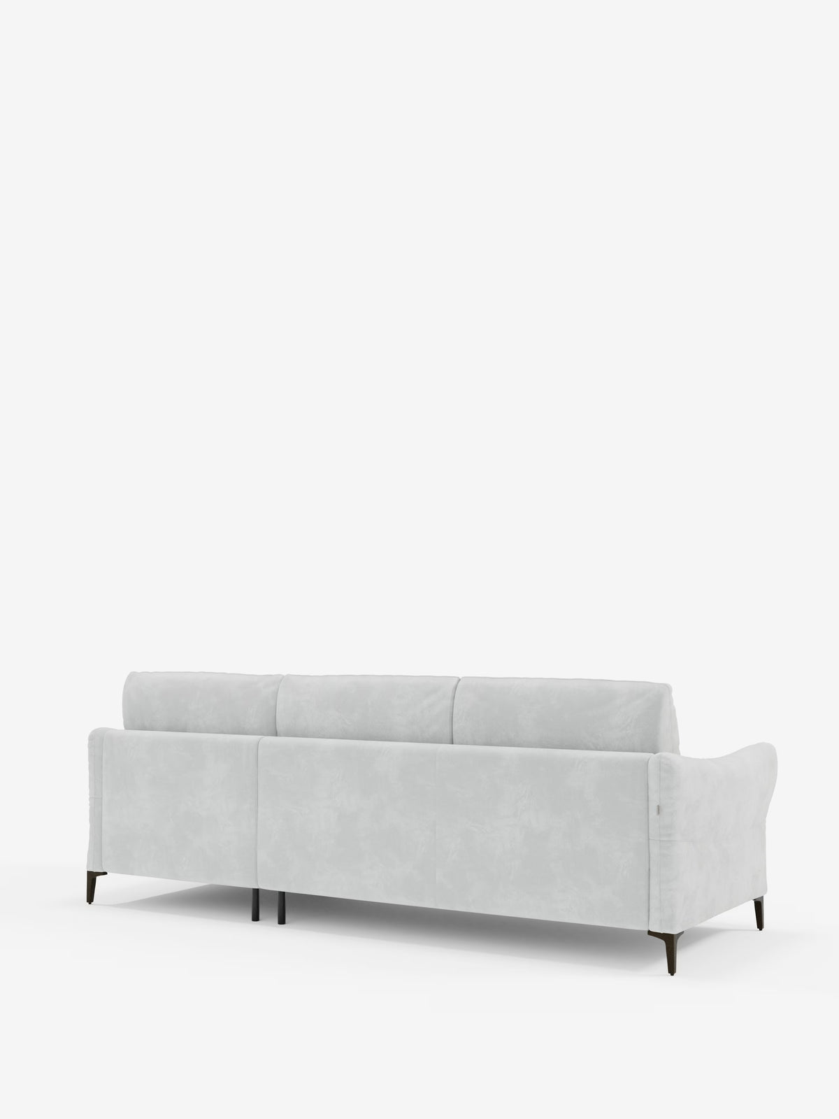Dalia canapé-lit avec méridienne coffre de rangement et matelas de 18 cm de hauteur - pieds hauts et tissu anti-taches T30