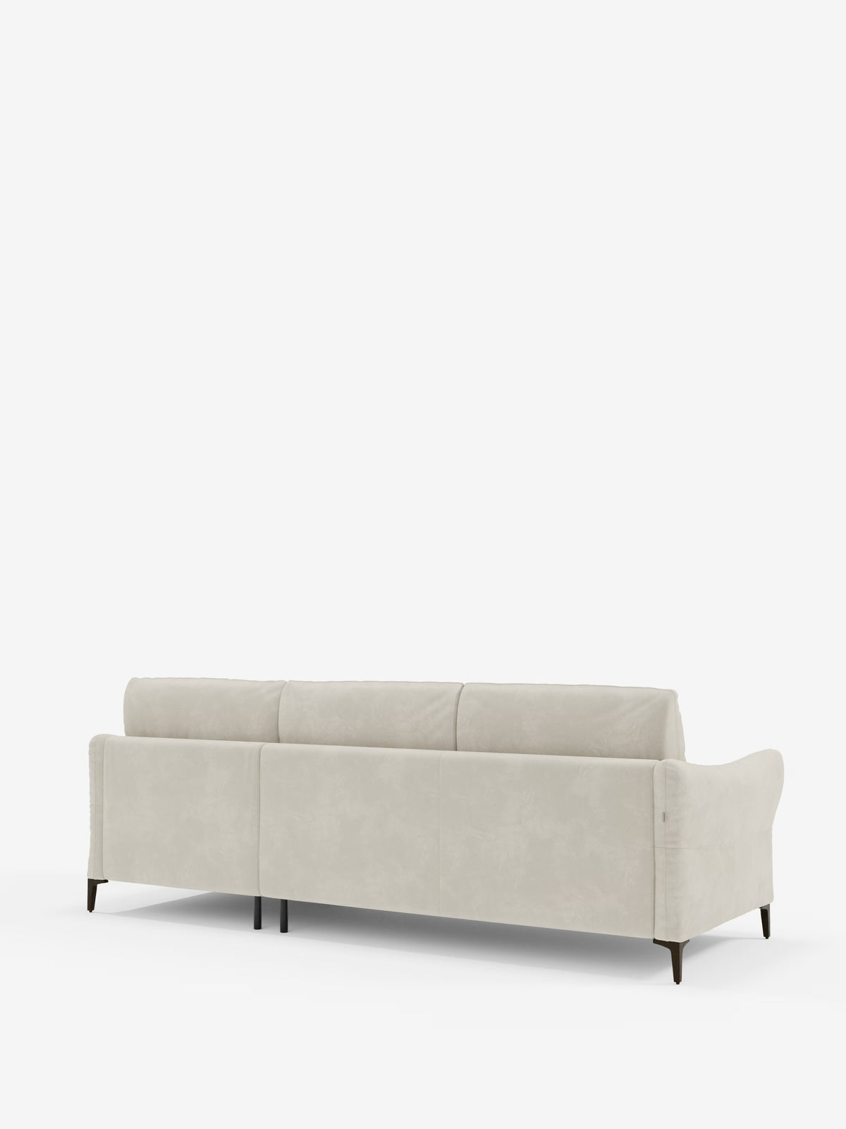 Dalia canapé-lit avec méridienne coffre de rangement et matelas de 18 cm de hauteur - pieds hauts et tissu anti-taches T30