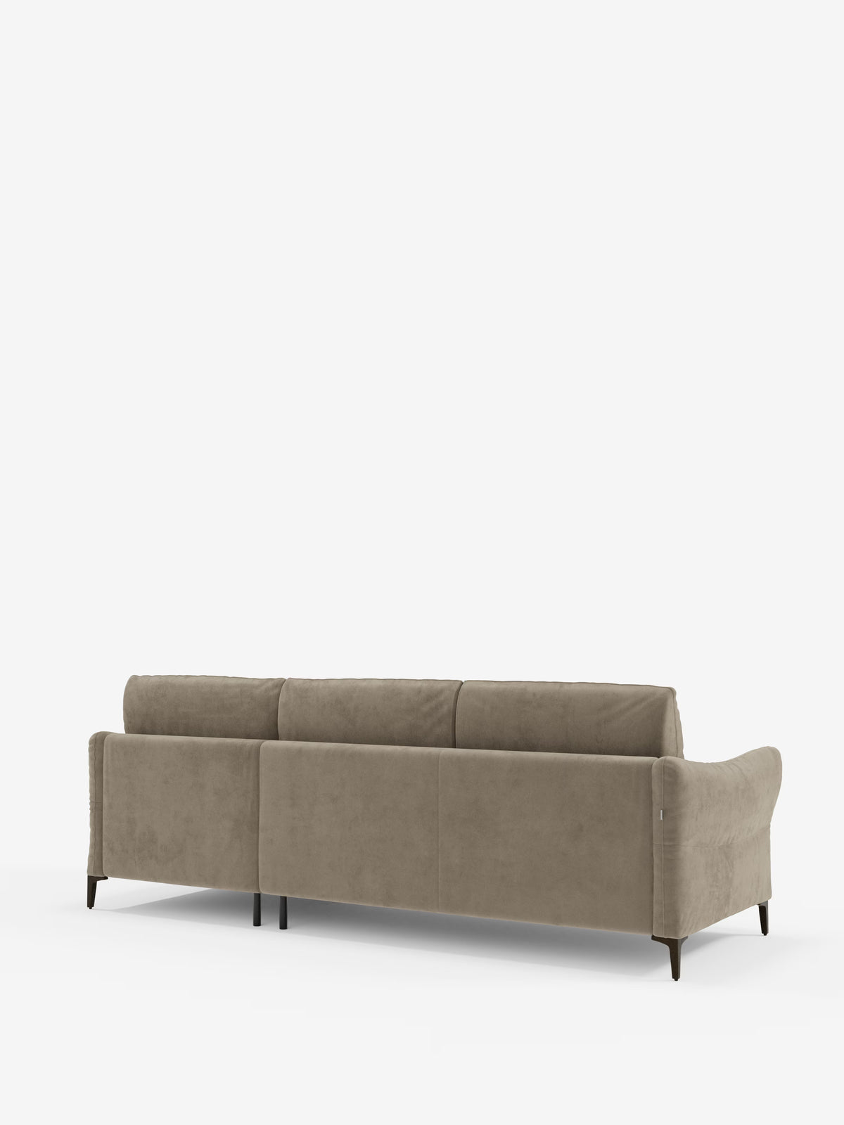 Dalia canapé-lit avec méridienne coffre de rangement et matelas de 18 cm de hauteur - pieds hauts et tissu anti-taches T30