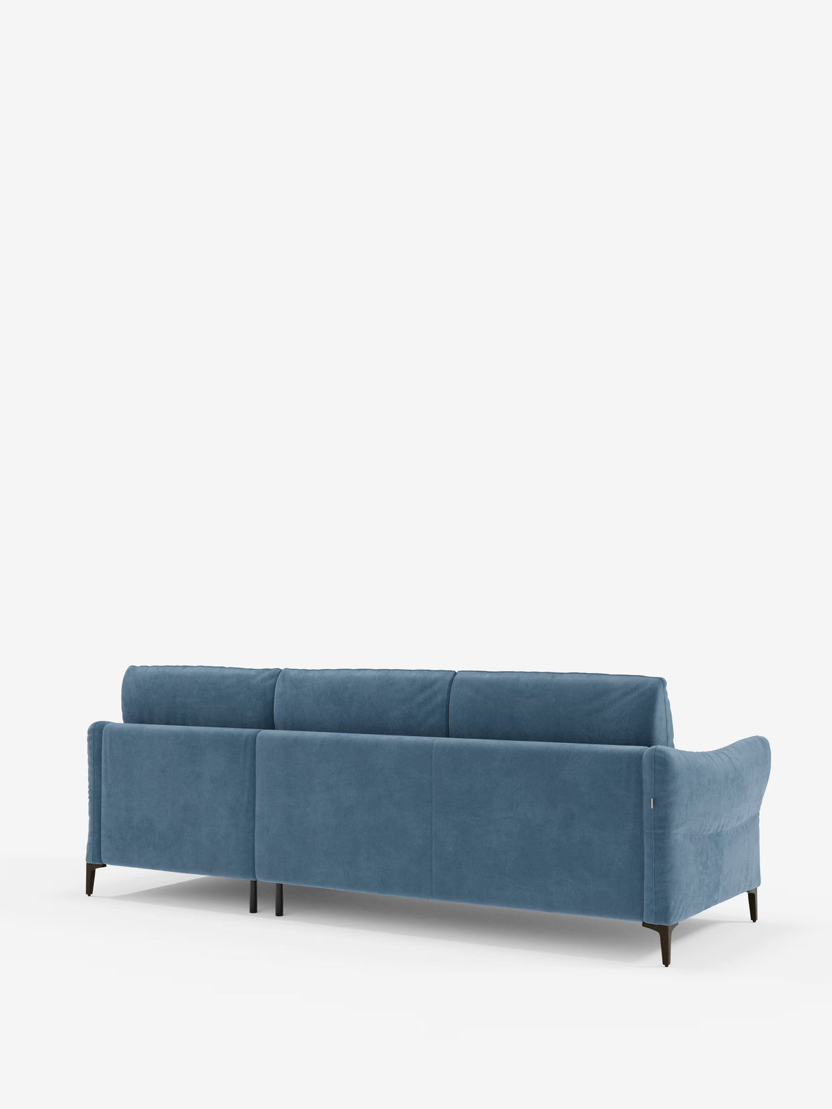 Dalia canapé-lit avec méridienne coffre de rangement et matelas de 18 cm de hauteur - pieds hauts et tissu anti-taches T30