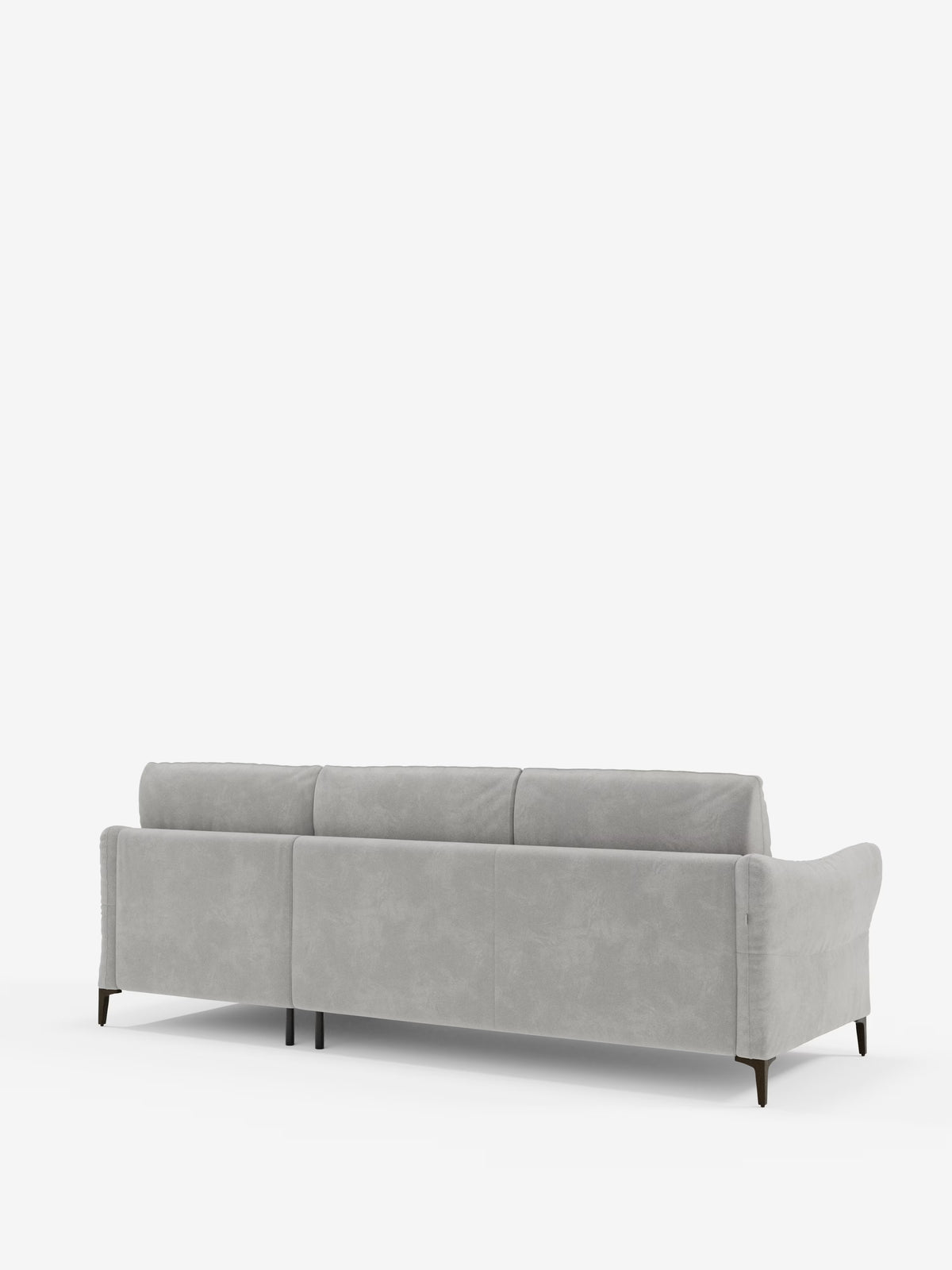 Dalia canapé-lit avec méridienne coffre de rangement et matelas de 18 cm de hauteur - pieds hauts et tissu anti-taches T30