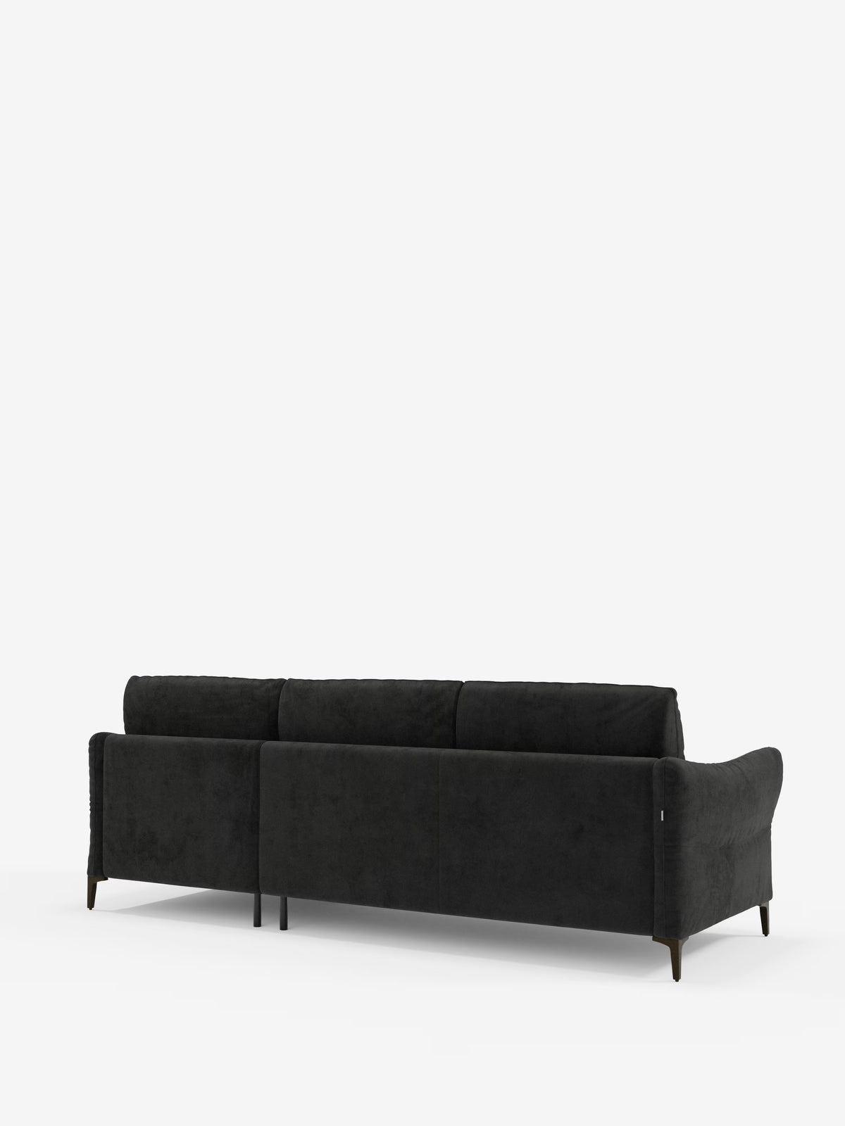 Dalia canapé-lit avec méridienne coffre de rangement et matelas de 18 cm de hauteur - pieds hauts et tissu anti-taches T30