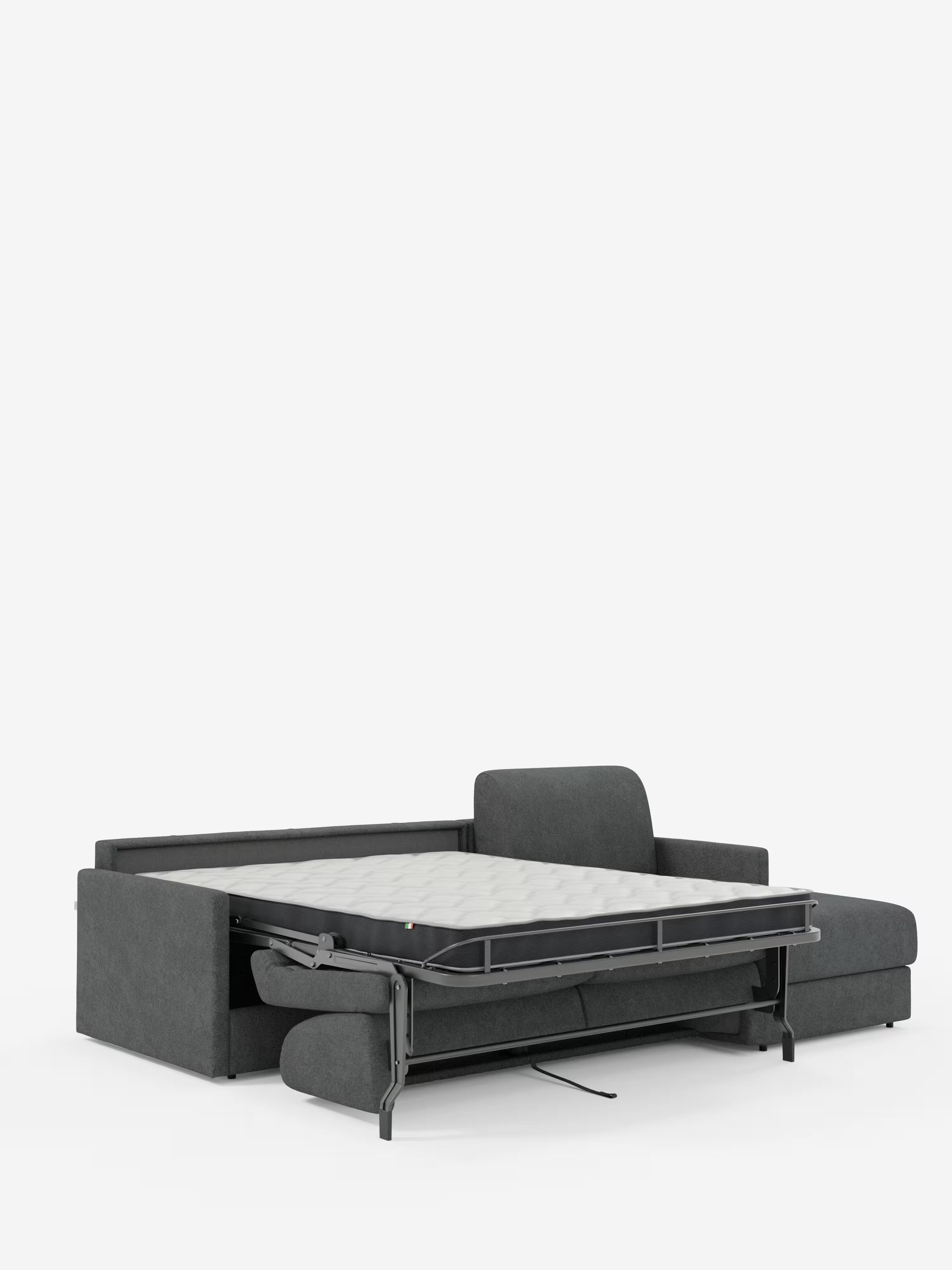 Tommy Divano Letto con penisola contenitore - design minimal e sfoderabile in tessuto smacchiabile simil cotone T33