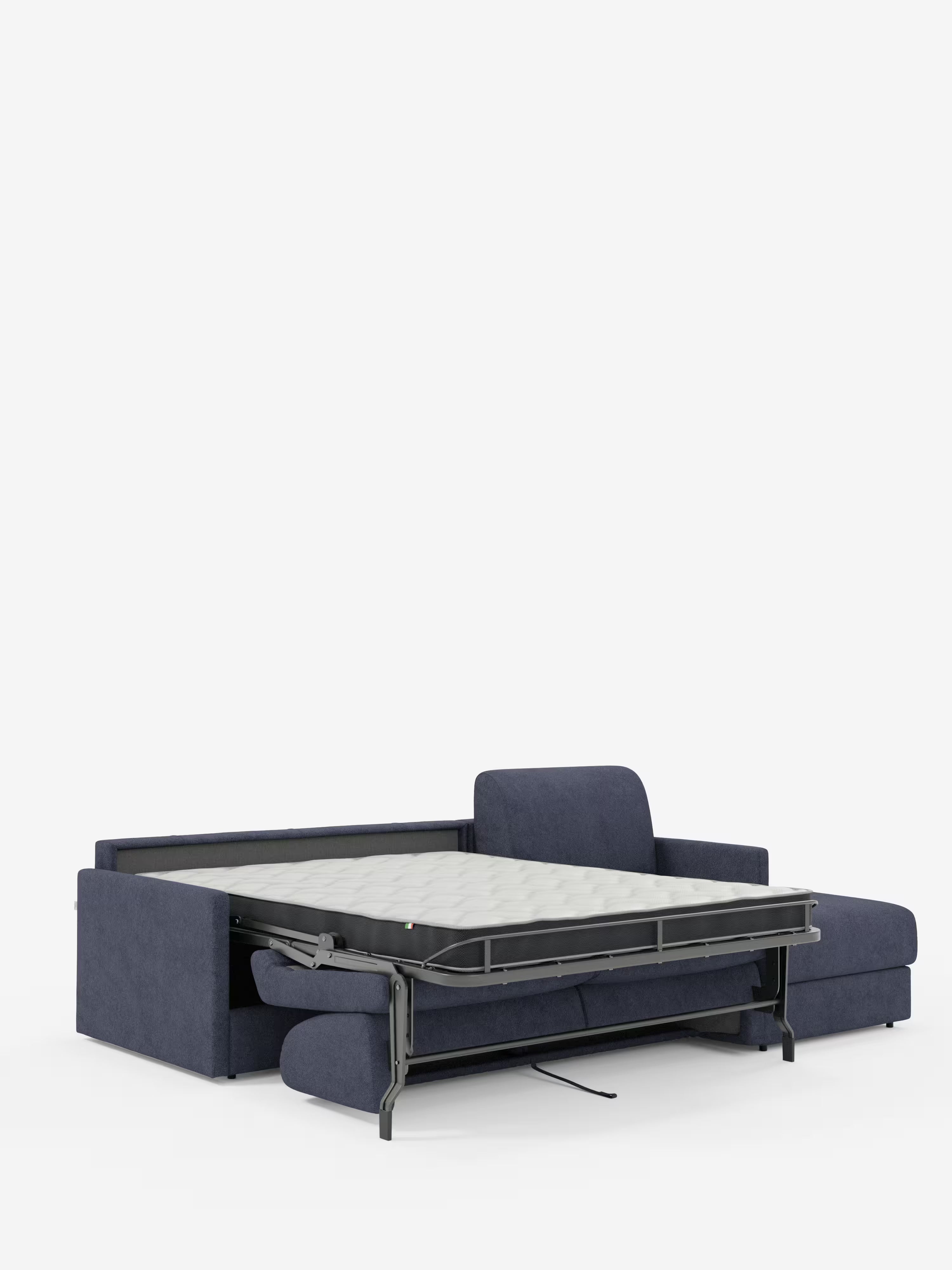 Tommy Divano Letto con penisola contenitore - design minimal e sfoderabile in tessuto smacchiabile simil cotone T33
