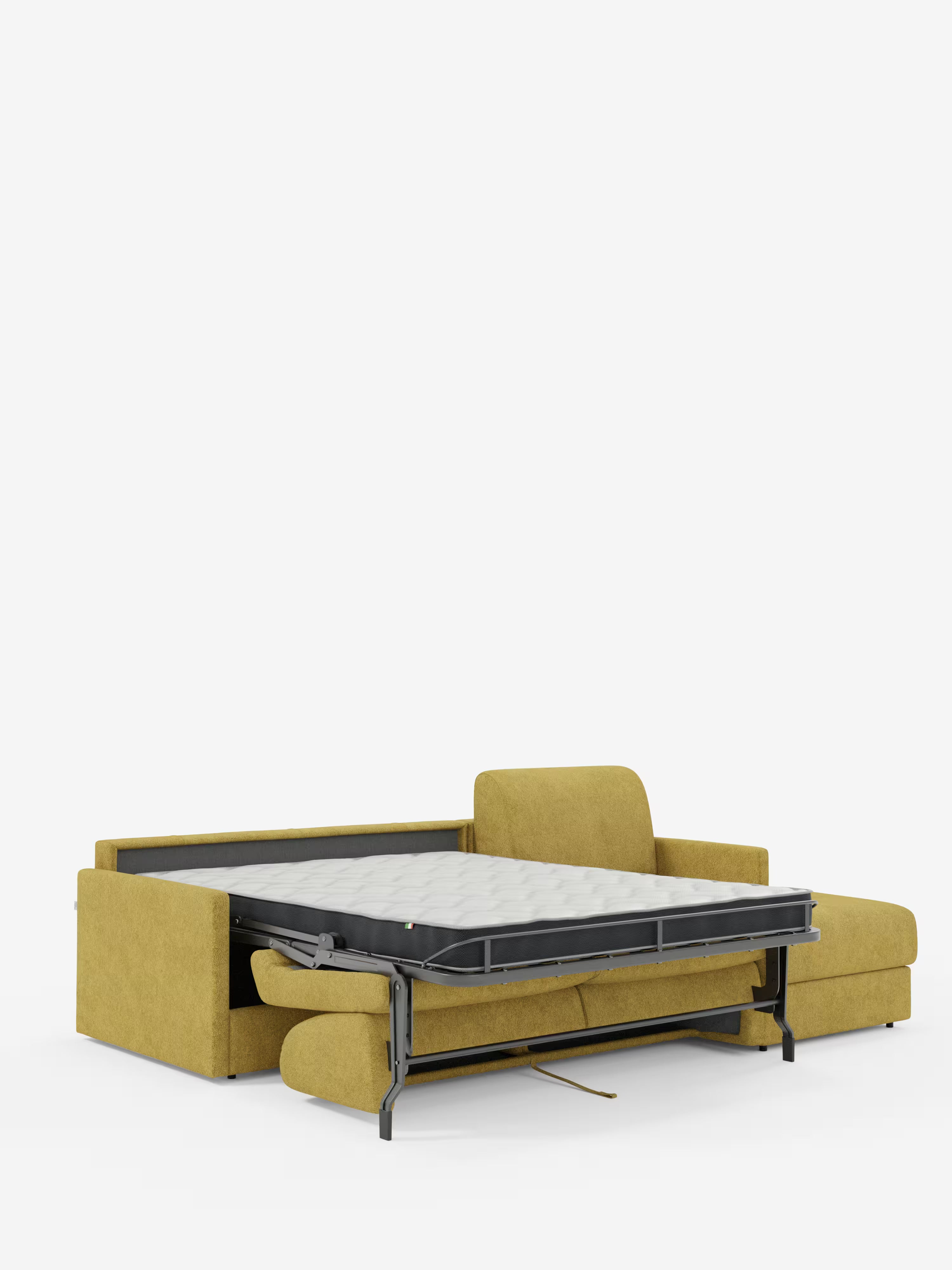 Tommy Divano Letto con penisola contenitore - design minimal e sfoderabile in tessuto smacchiabile simil cotone T33