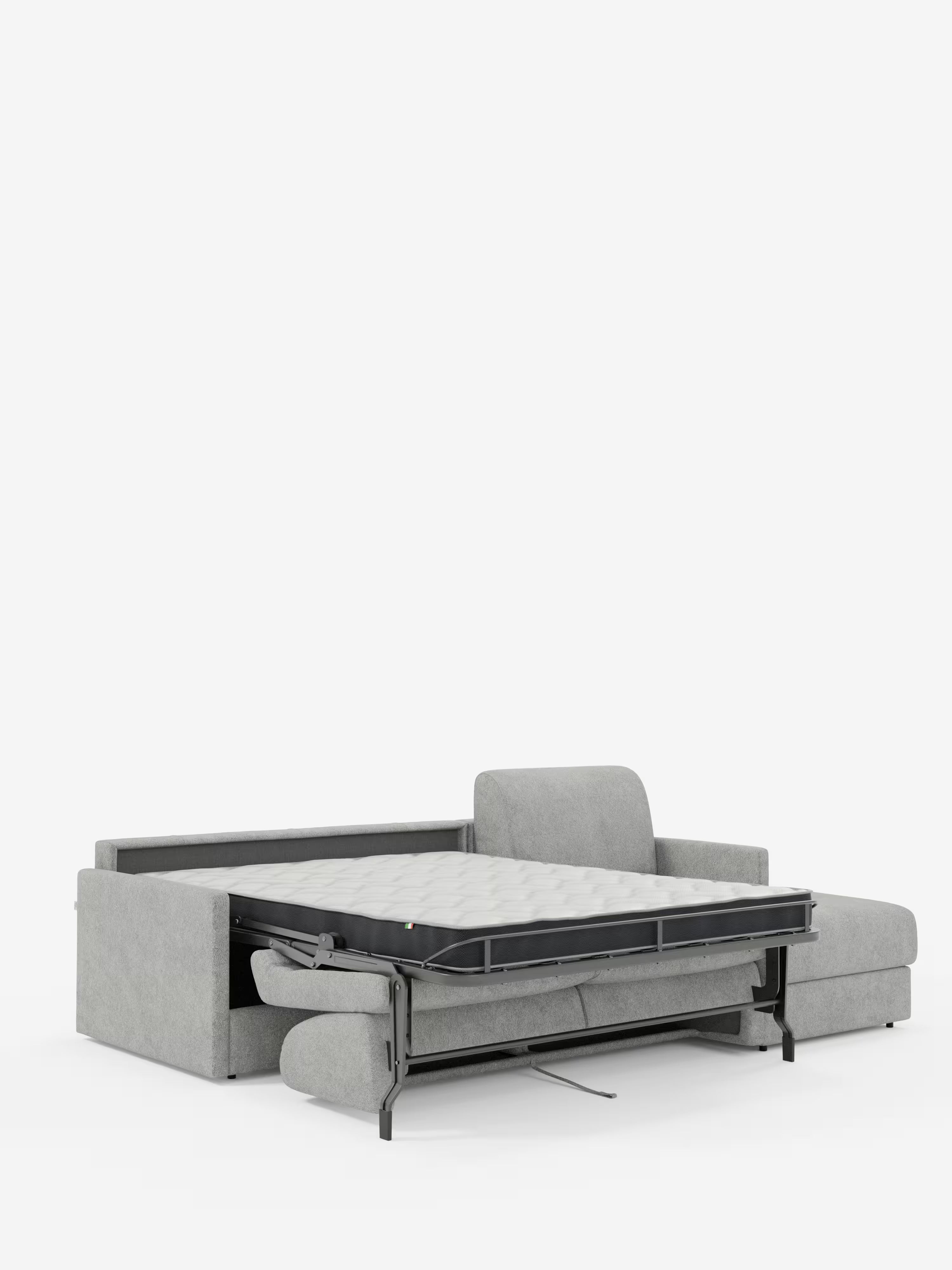 Tommy Divano Letto con penisola contenitore - design minimal e sfoderabile in tessuto smacchiabile simil cotone T33