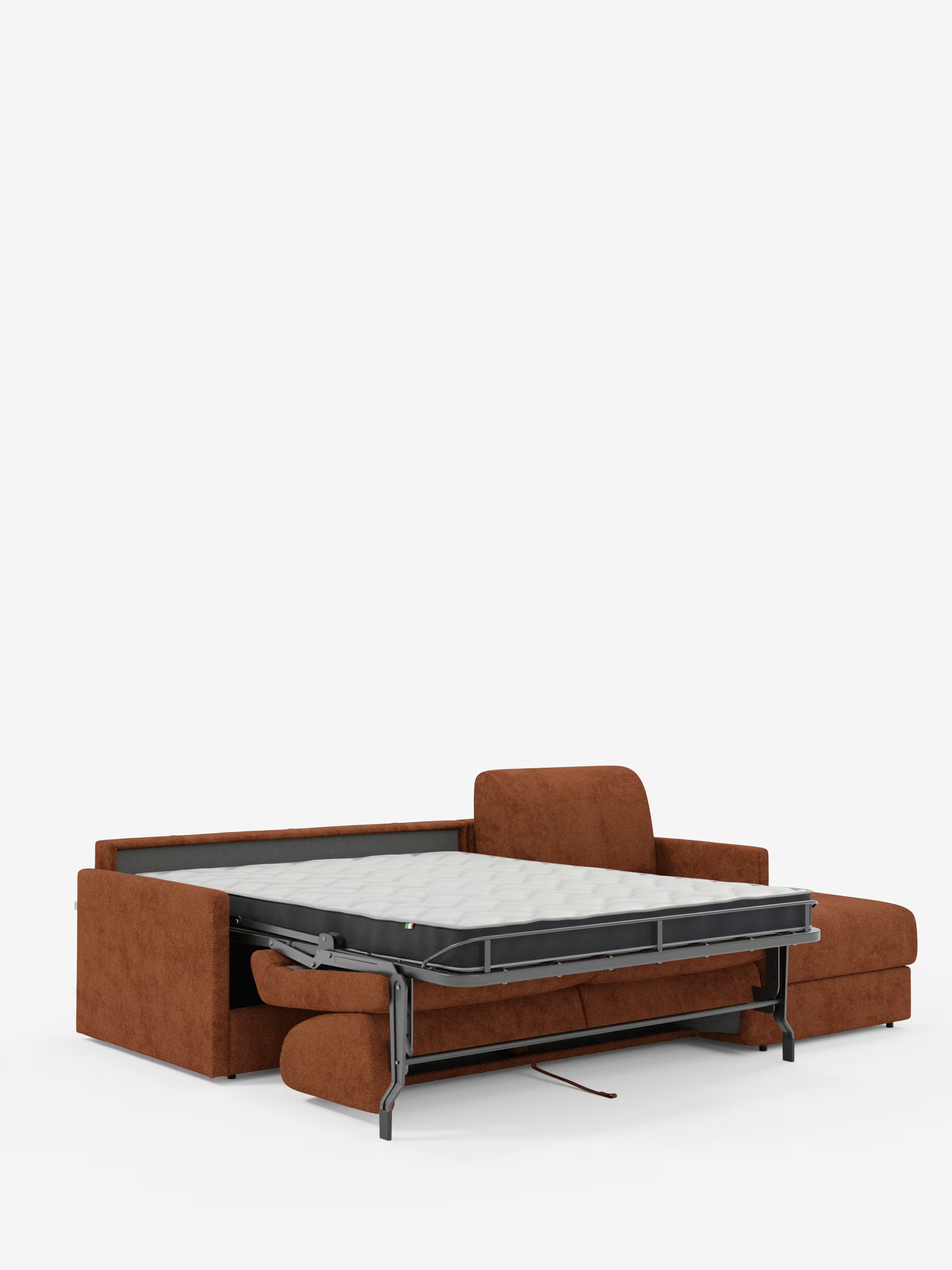 Tommy Divano Letto con penisola contenitore - design minimal e sfoderabile in tessuto smacchiabile simil cotone T33