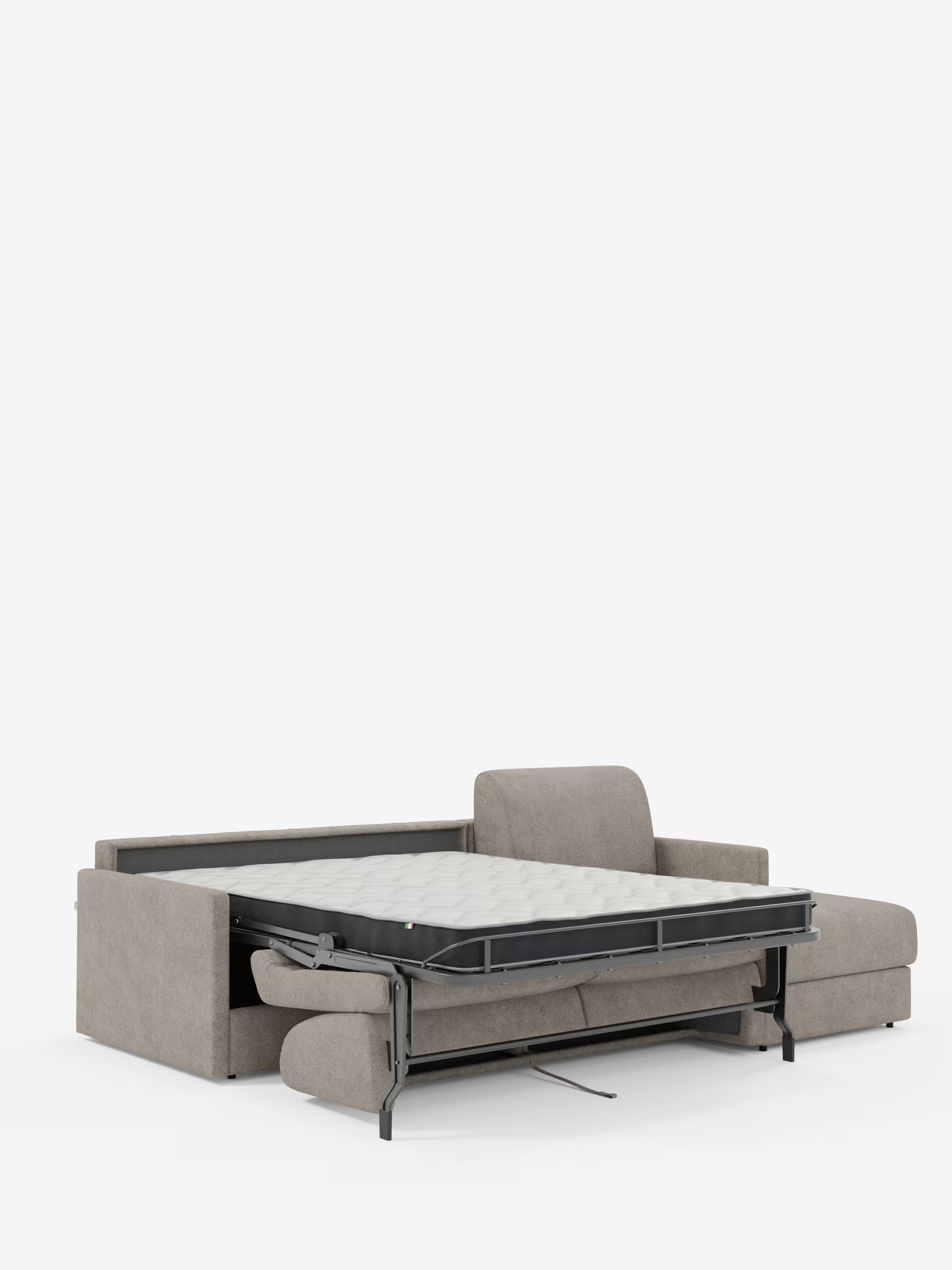 Tommy Divano Letto con penisola contenitore - design minimal e sfoderabile in tessuto smacchiabile simil cotone T33