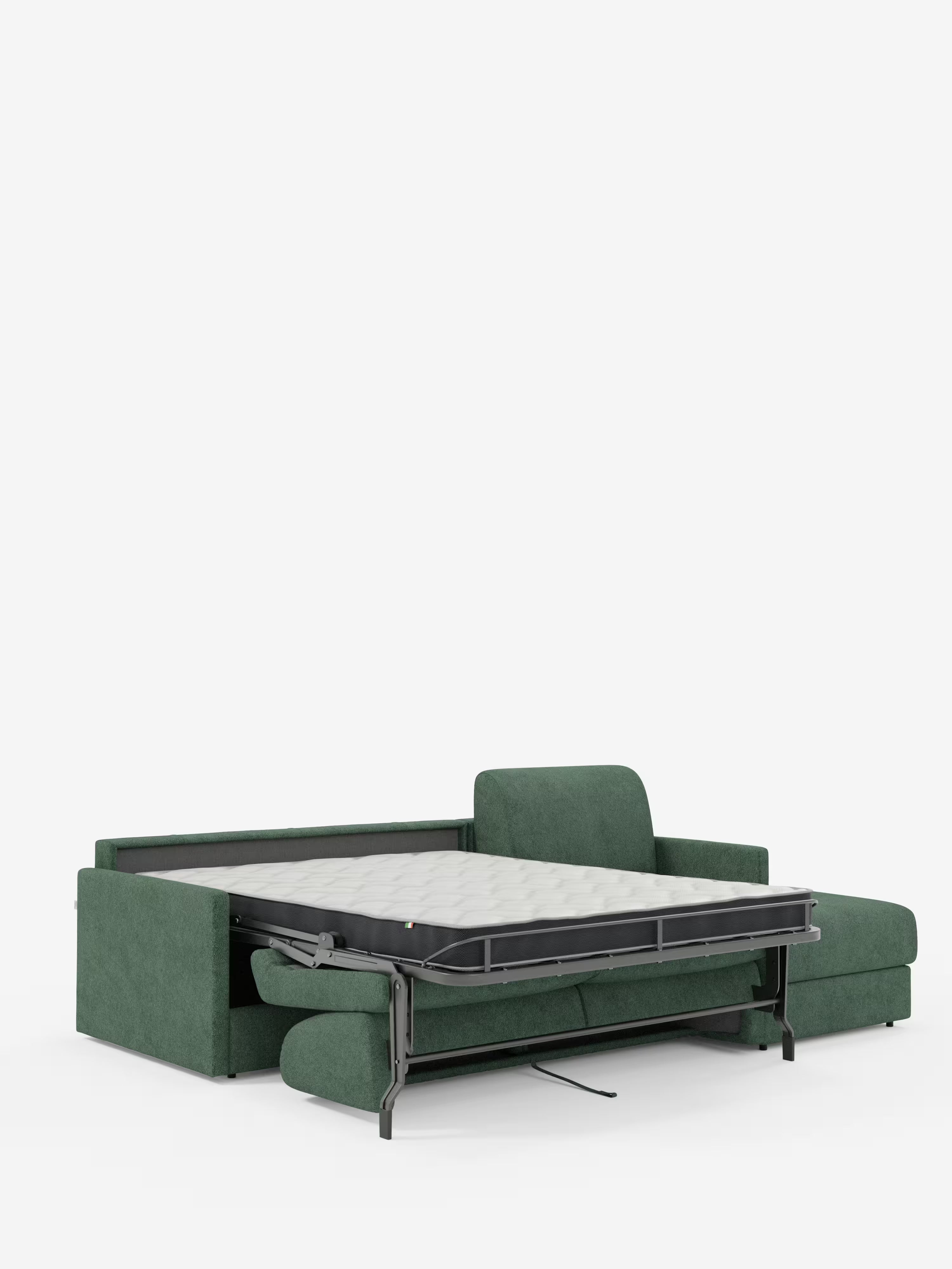 Tommy Divano Letto con penisola contenitore - design minimal e sfoderabile in tessuto smacchiabile simil cotone T33