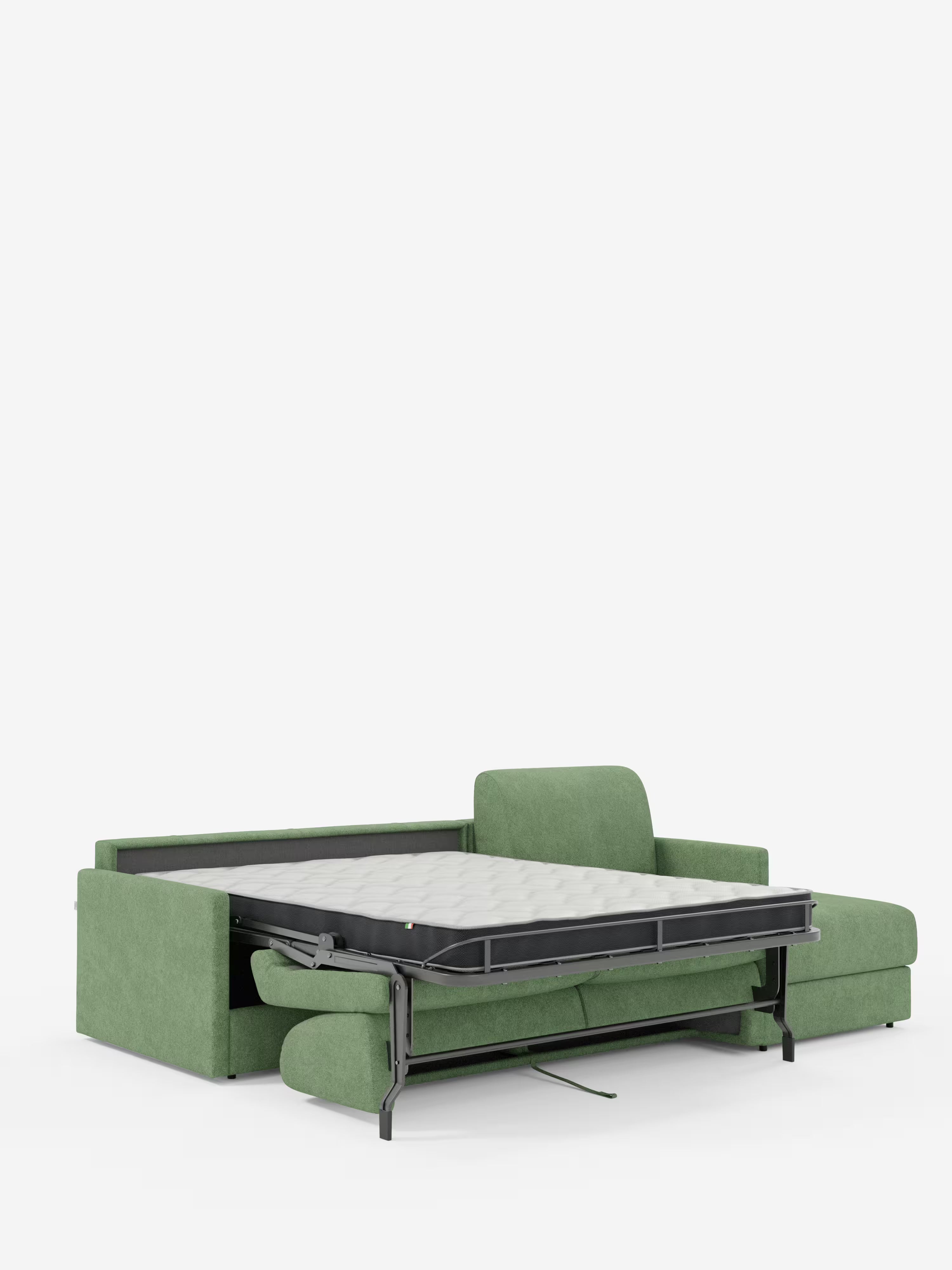 Tommy Divano Letto con penisola contenitore - design minimal e sfoderabile in tessuto smacchiabile simil cotone T33