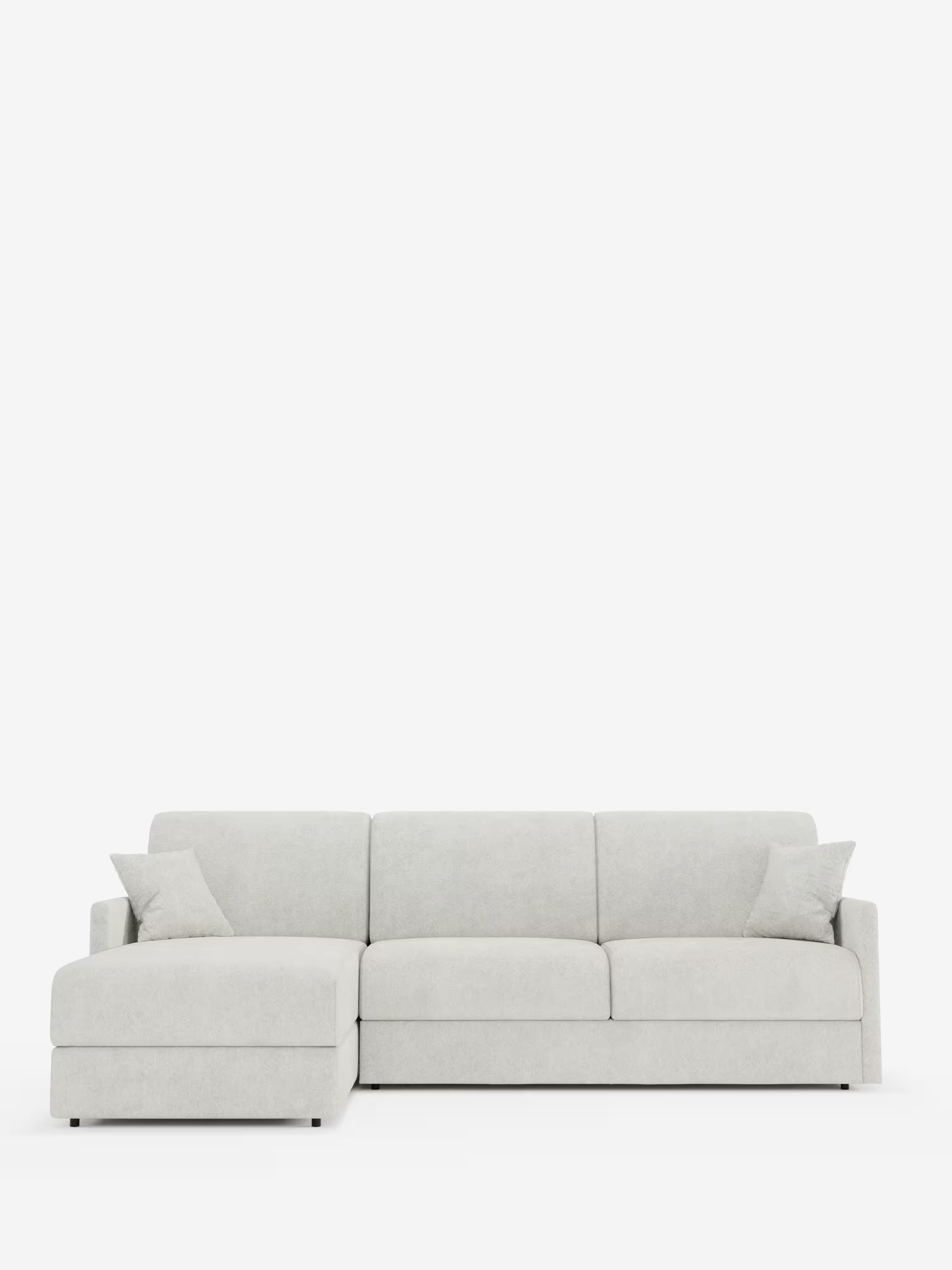 Tommy Divano Letto con penisola contenitore - design minimal e sfoderabile in tessuto smacchiabile simil cotone T33