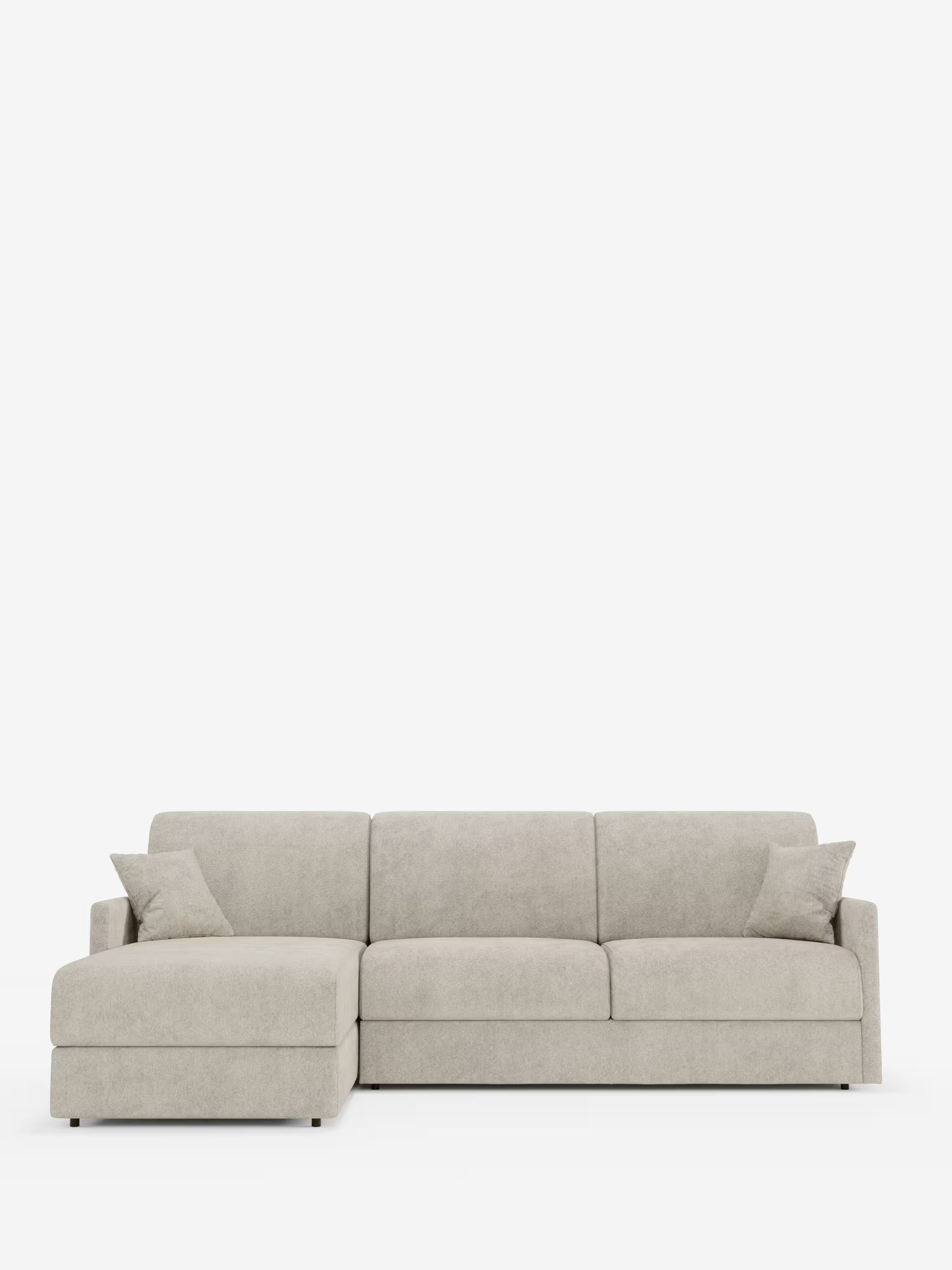 Tommy Divano Letto con penisola contenitore - design minimal e sfoderabile in tessuto smacchiabile simil cotone T33
