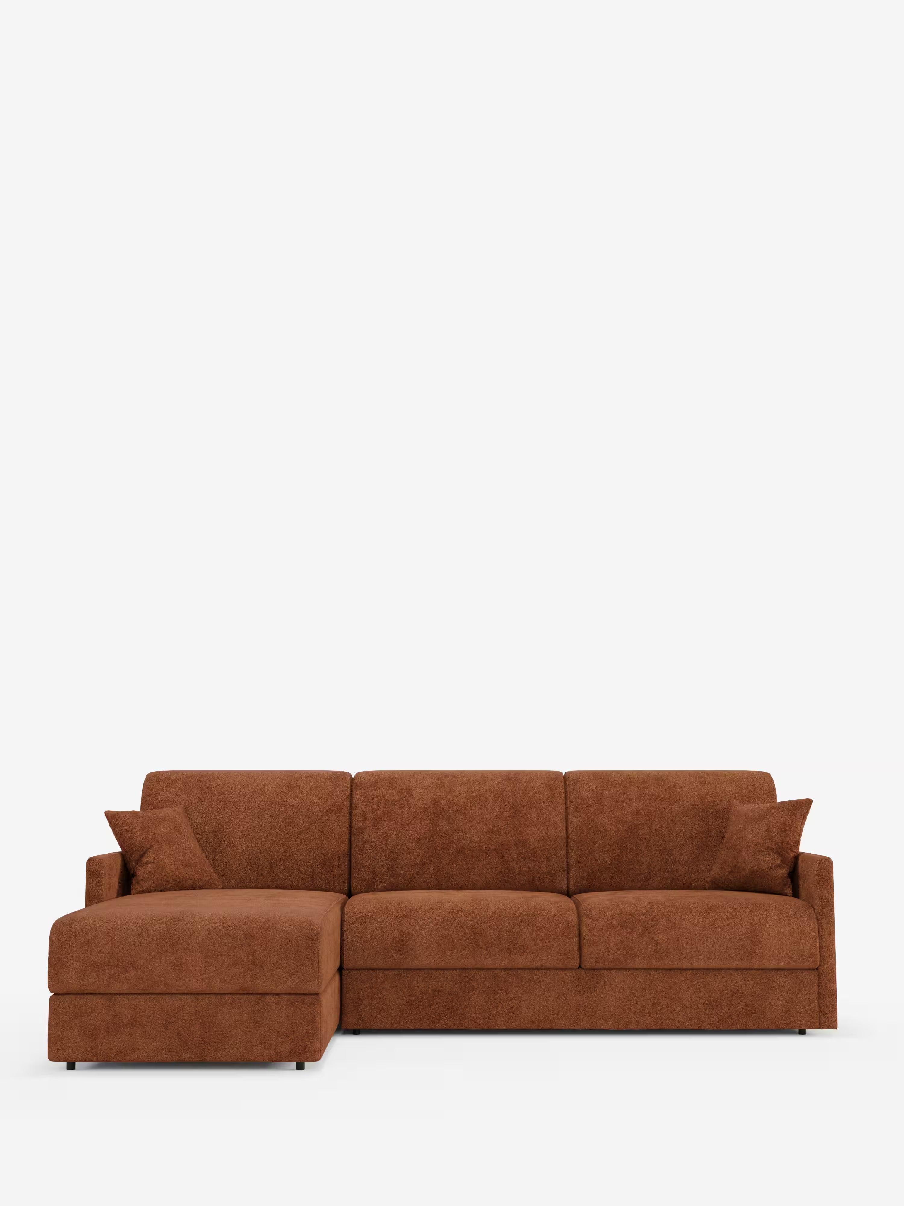 Tommy Divano Letto con penisola contenitore - design minimal e sfoderabile in tessuto smacchiabile simil cotone T33