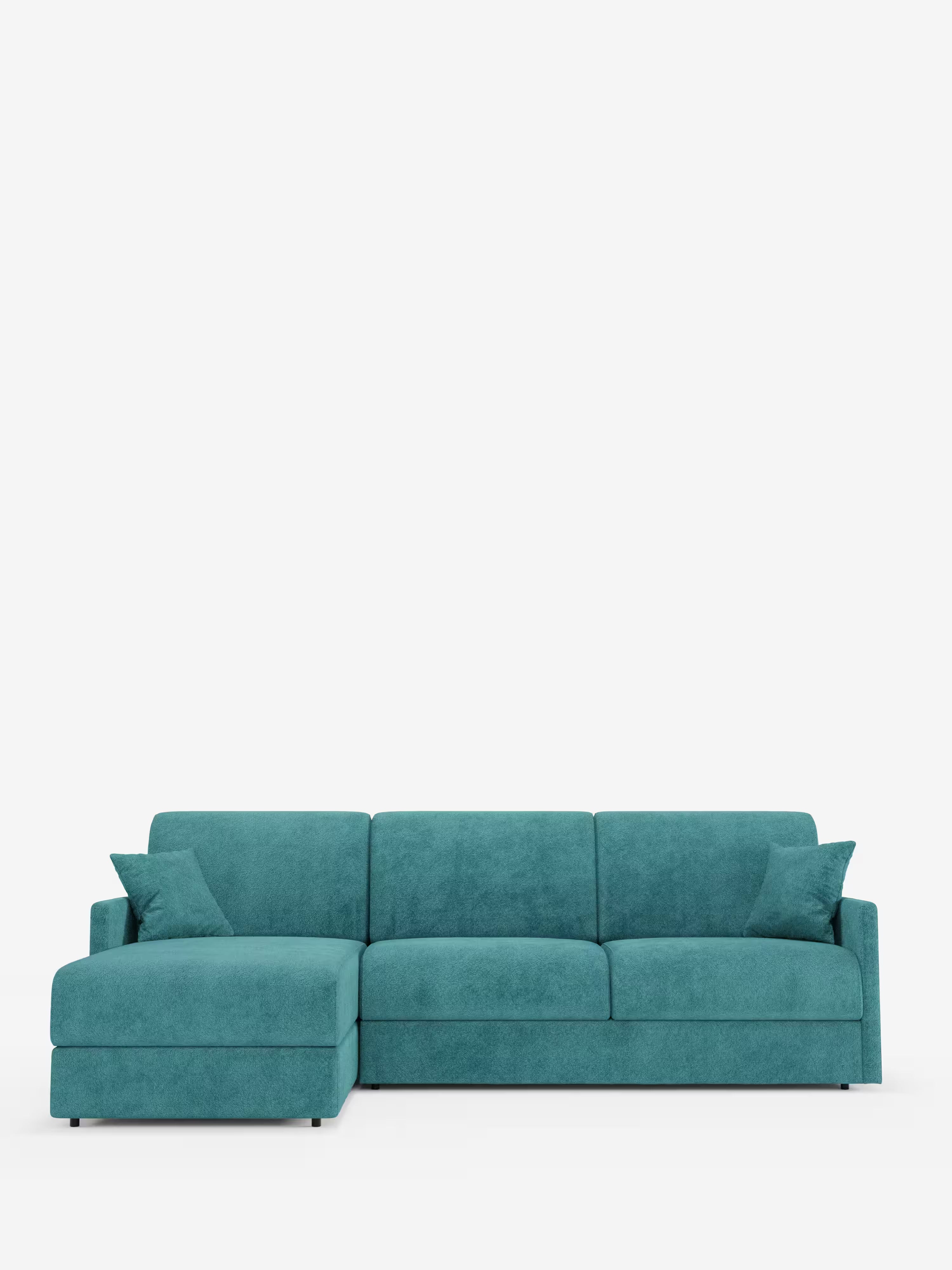 Tommy Divano Letto con penisola contenitore - design minimal e sfoderabile in tessuto smacchiabile simil cotone T33